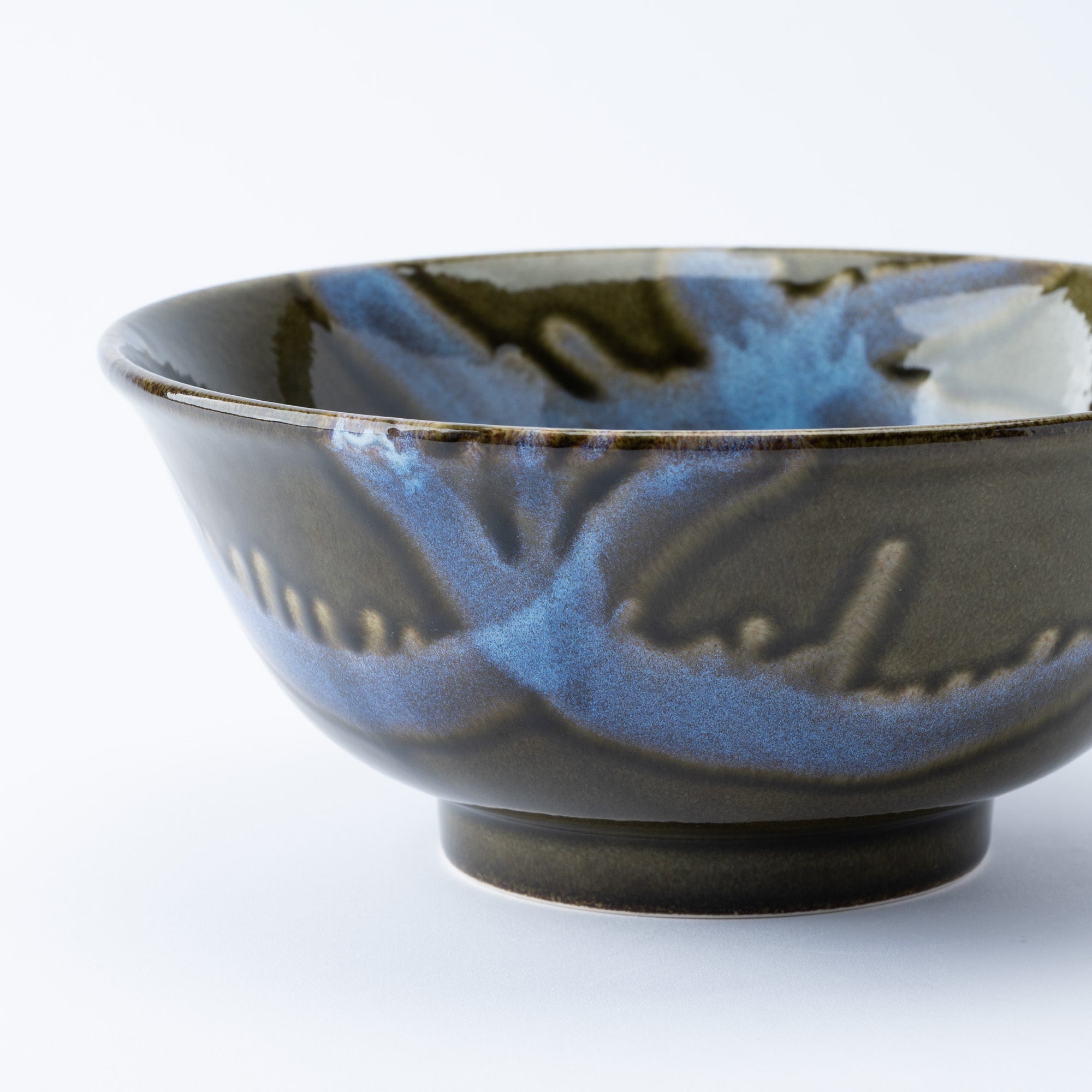 Blue Stroke Green Ramen Bowl 8.9 IN