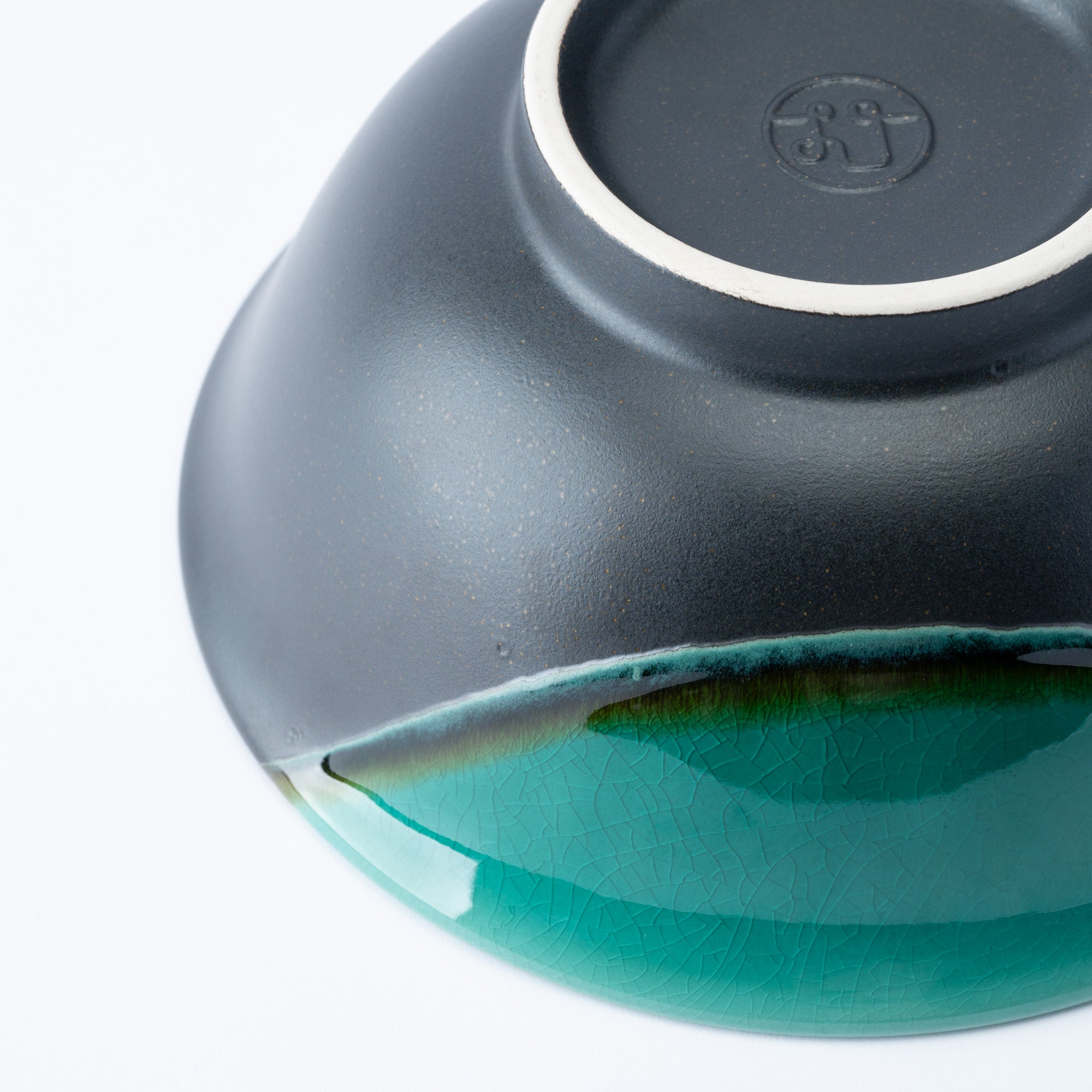 Green Sheen with Black Matte Ramen Bowl 8.9 IN