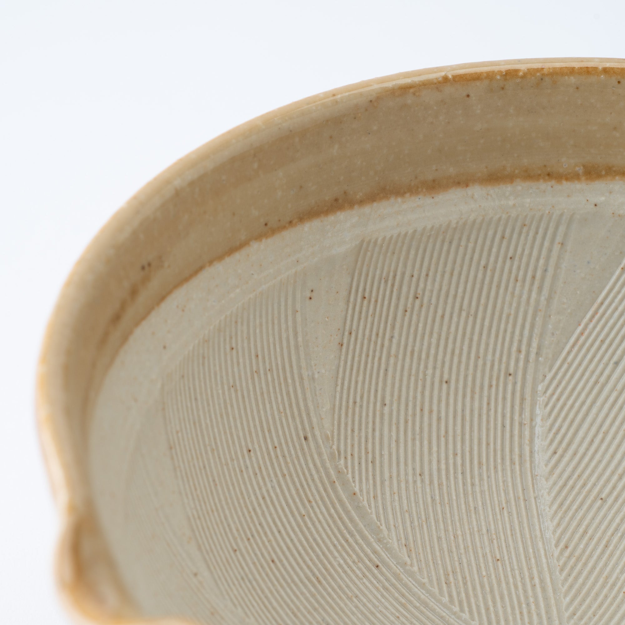 Light Brown Deep Mortar with Spout 7.1 In