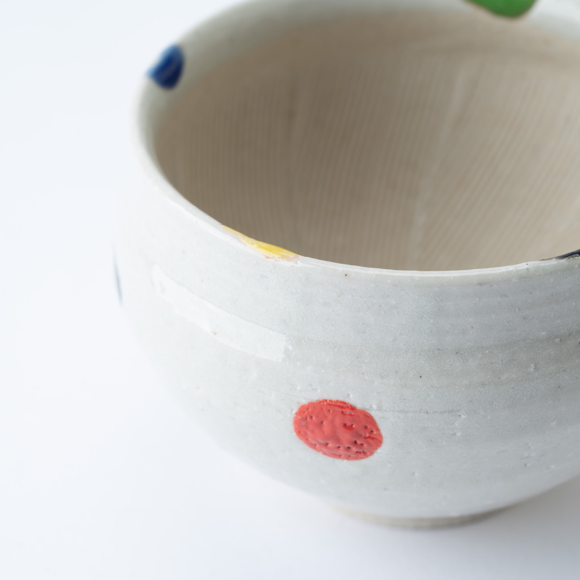 Polka Dot Round Mortar with Spout 3.9 In