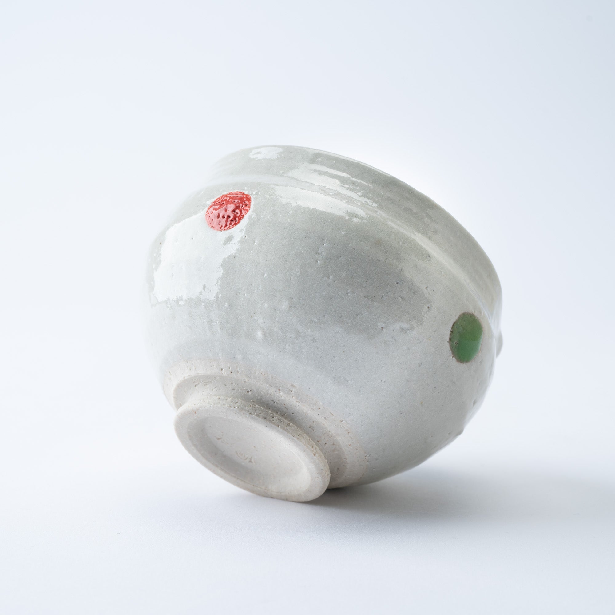 Polka Dot Round Mortar with Spout 3.9 In