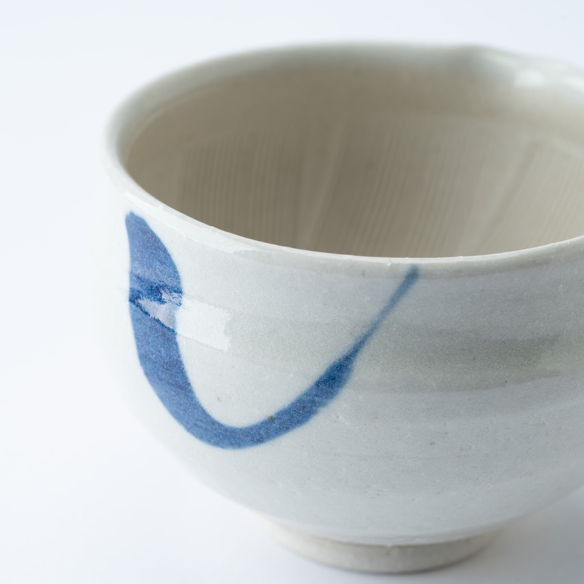 Blue Circle Round Mortar with Spout 4.2 In