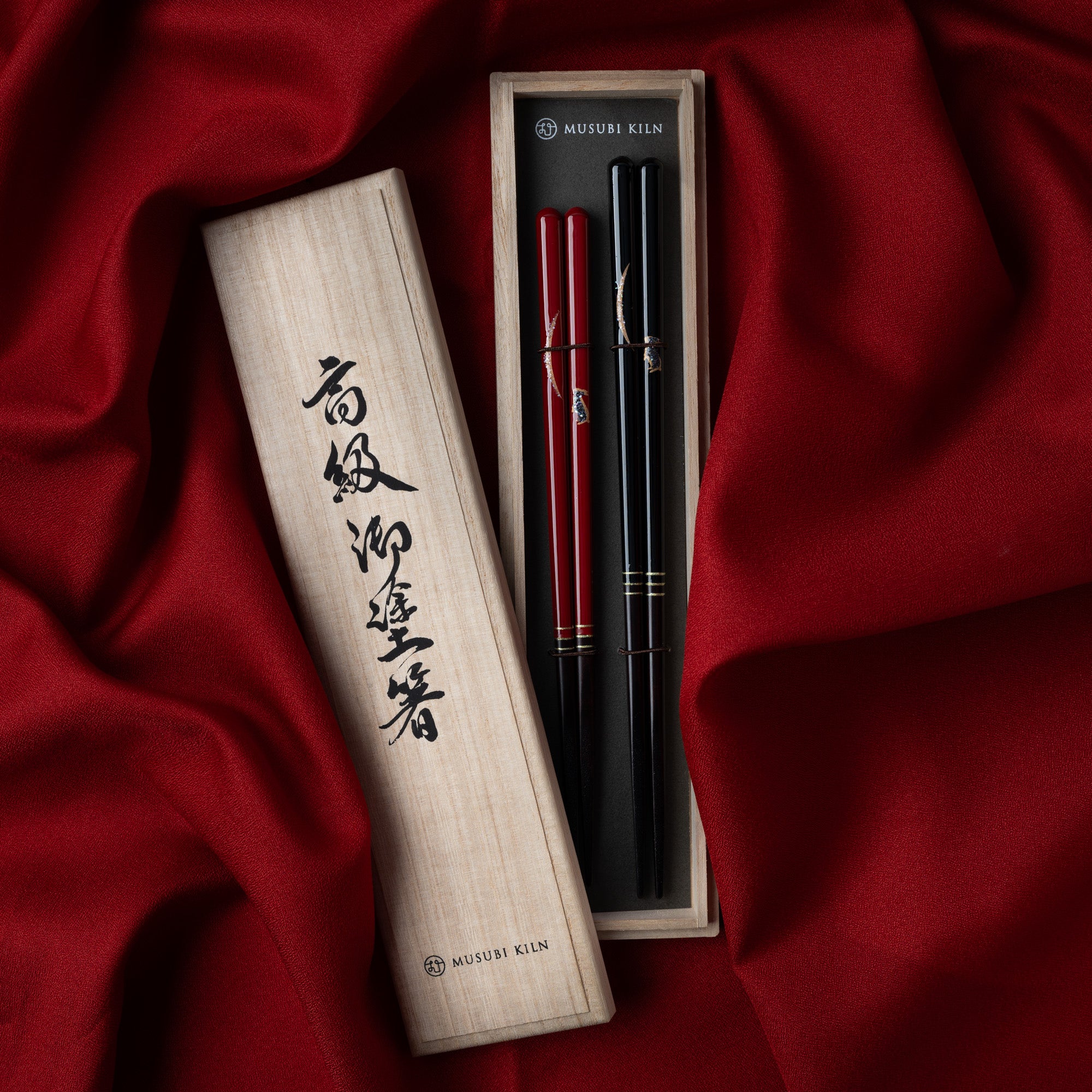 Rabbit and Moon Shell Inlay Chopsticks Pair Set