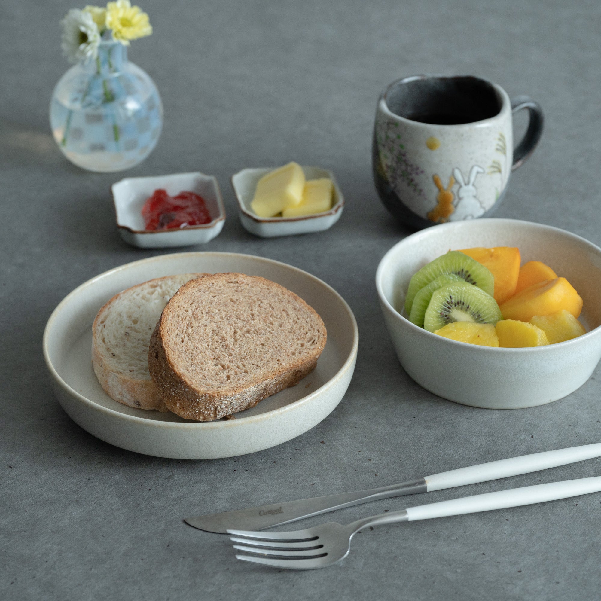 Gustav Elfenbeinweißer Beilagenteller