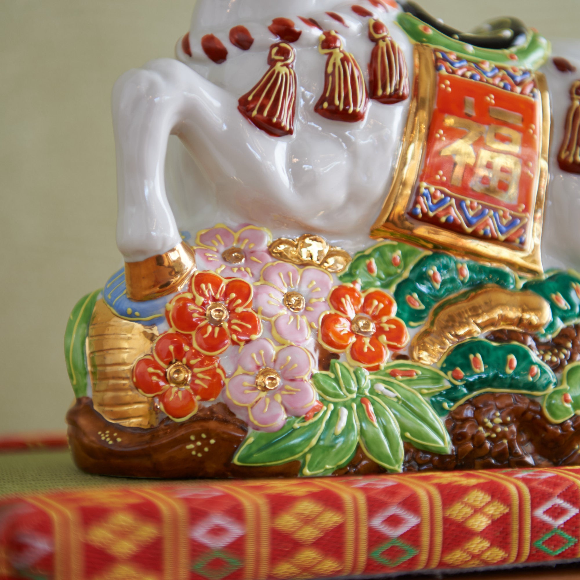 Horse with Pine, Bamboo and Plum Figurine