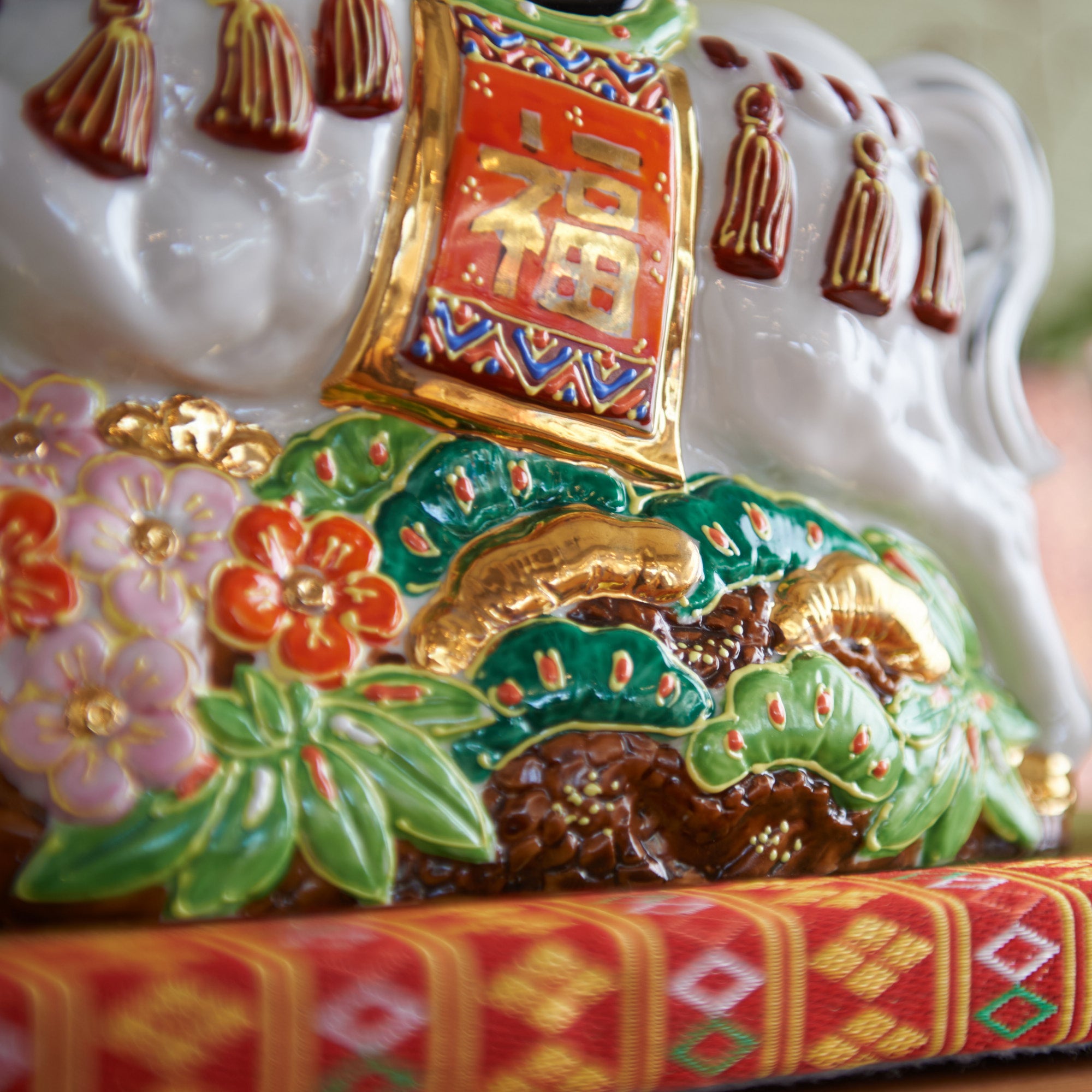 Horse with Pine, Bamboo and Plum Figurine