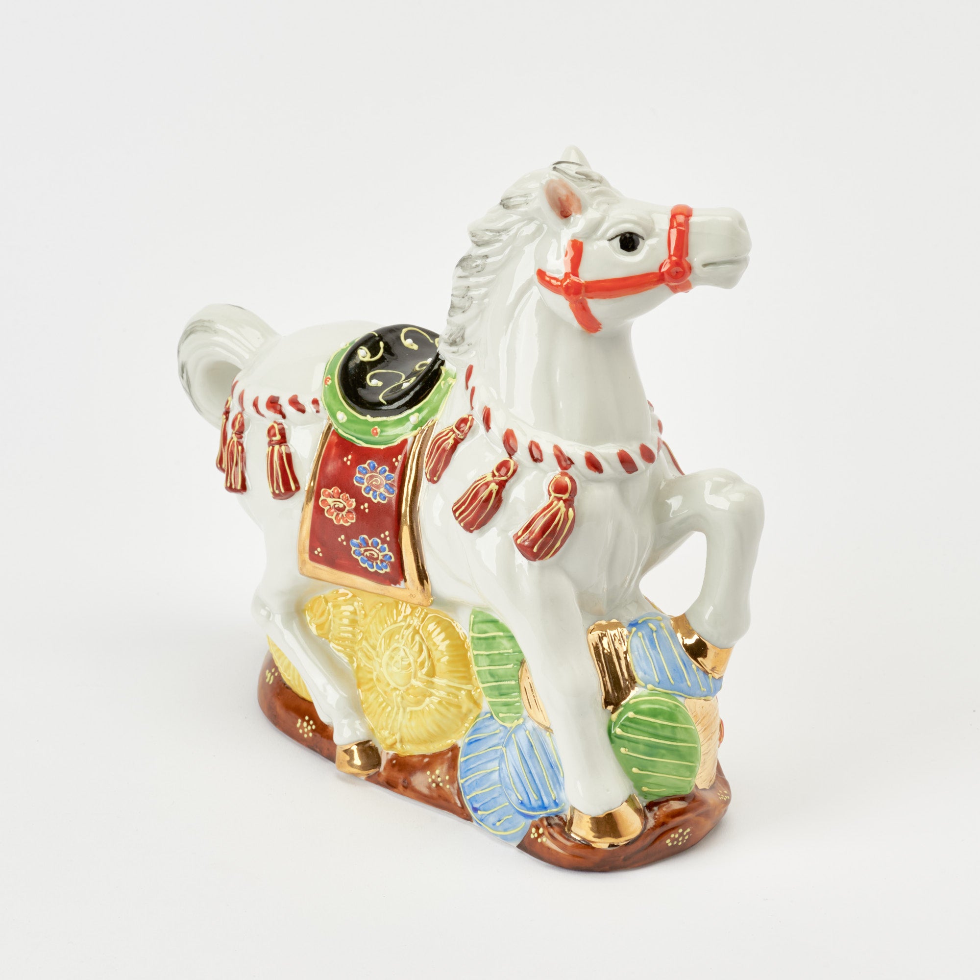 Horse with Pine, Bamboo and Plum Figurine
