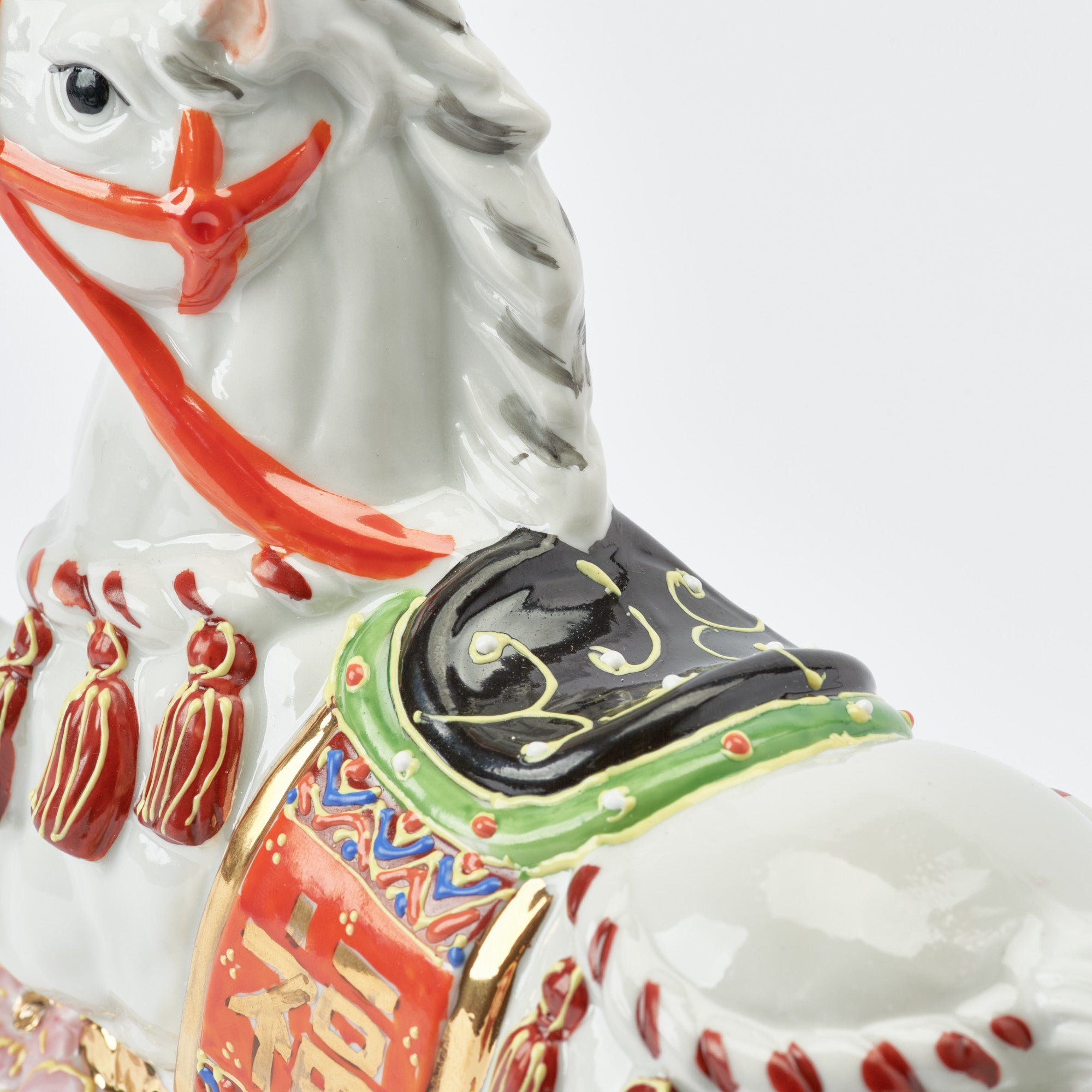 Horse with Pine, Bamboo and Plum Figurine