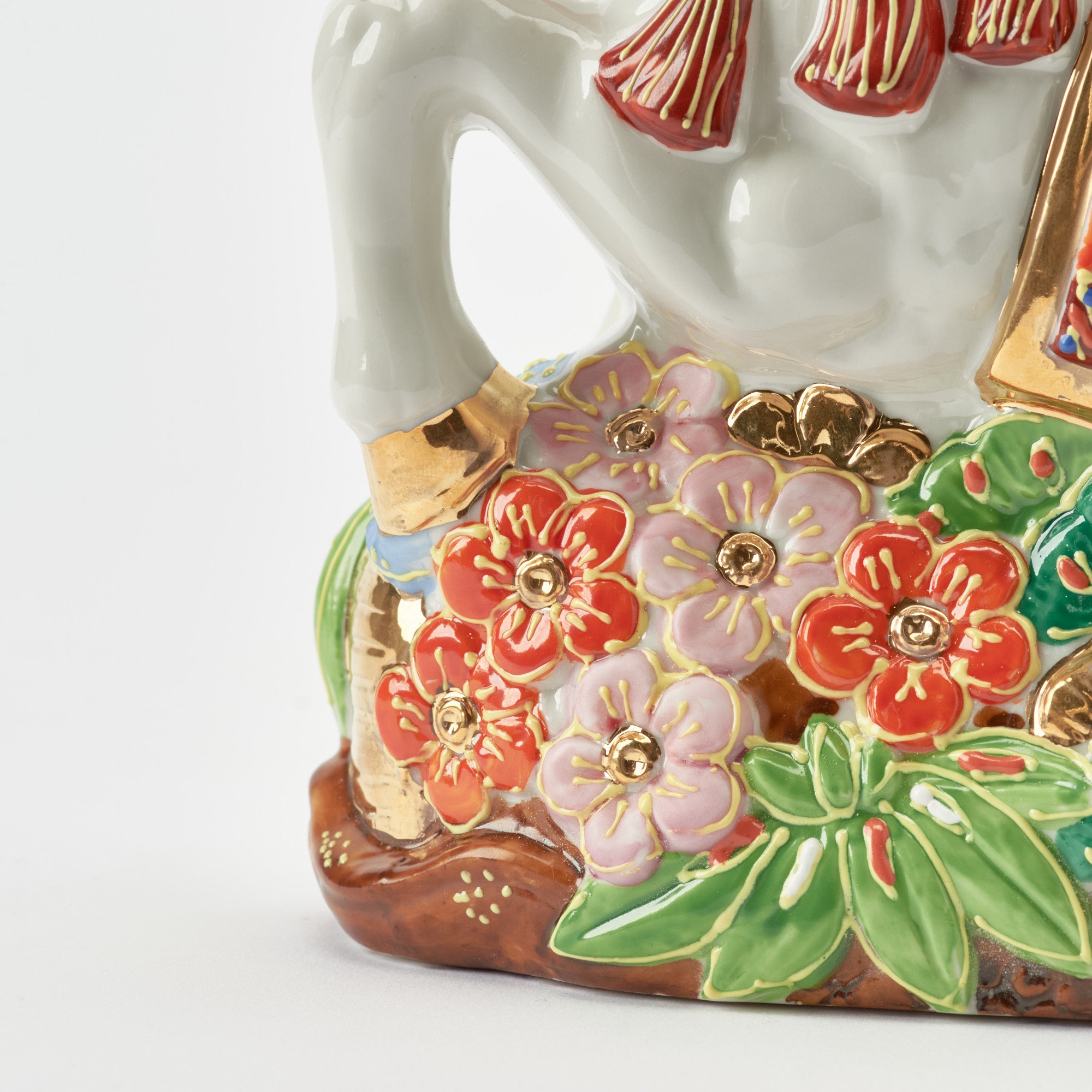 Horse with Pine, Bamboo and Plum Figurine