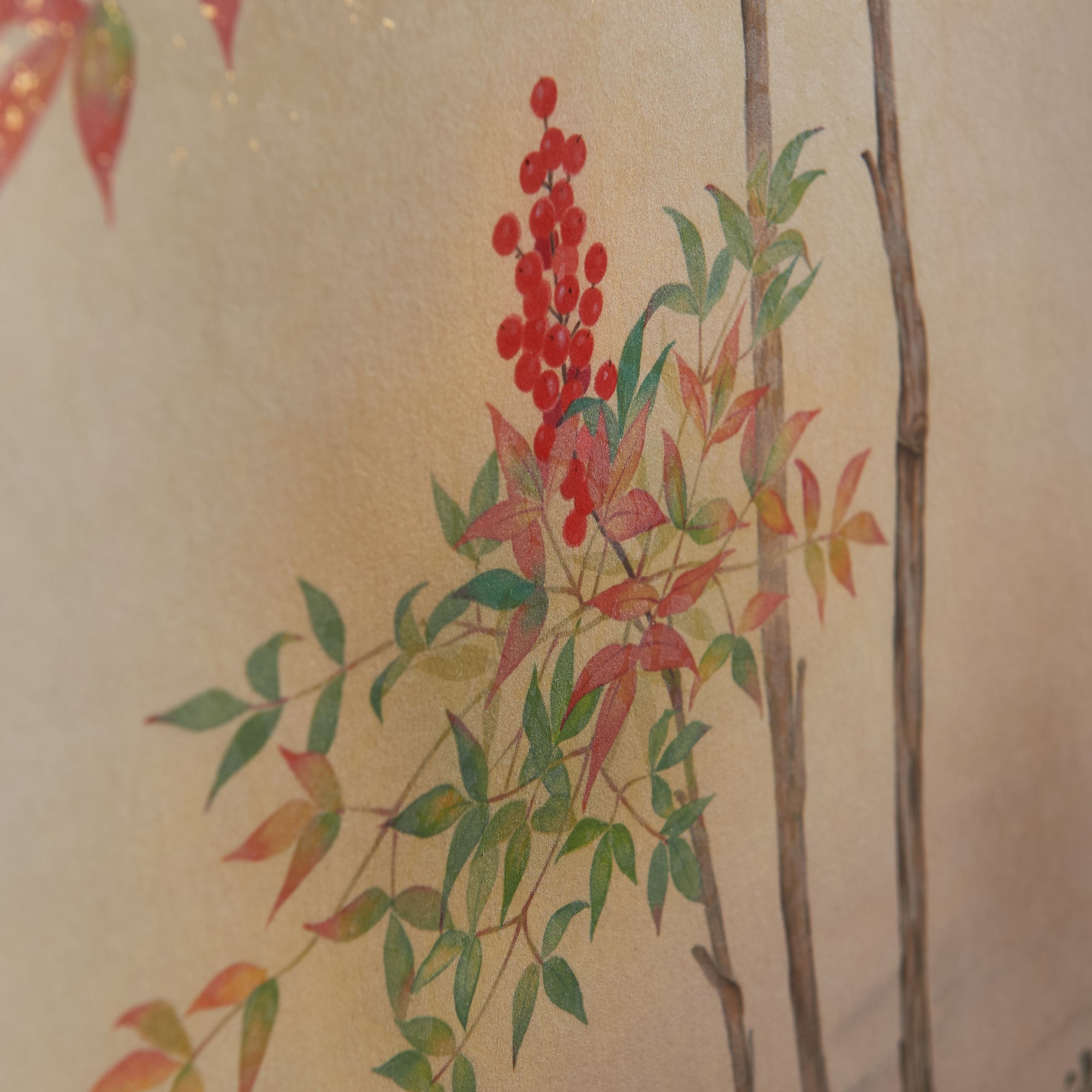 Nanten Fukuju Kakejiku Hanging Scroll