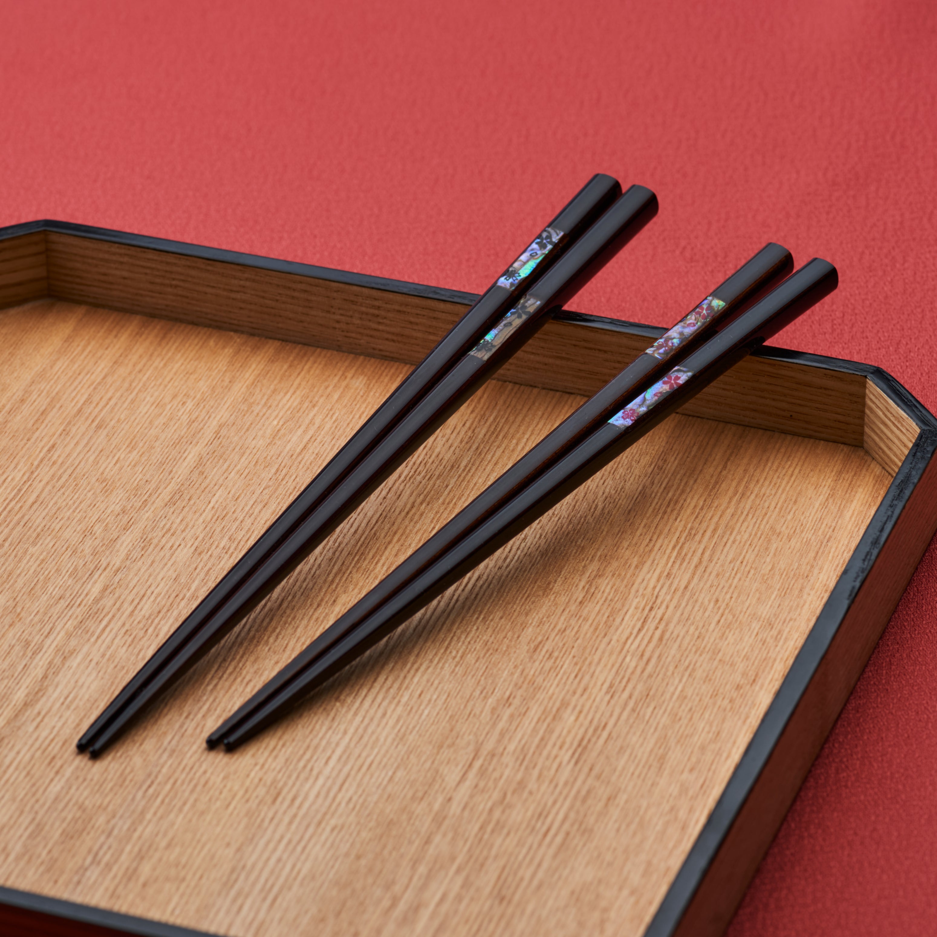 Blooming Sakura Shell Inlay Chopsticks Pair Set