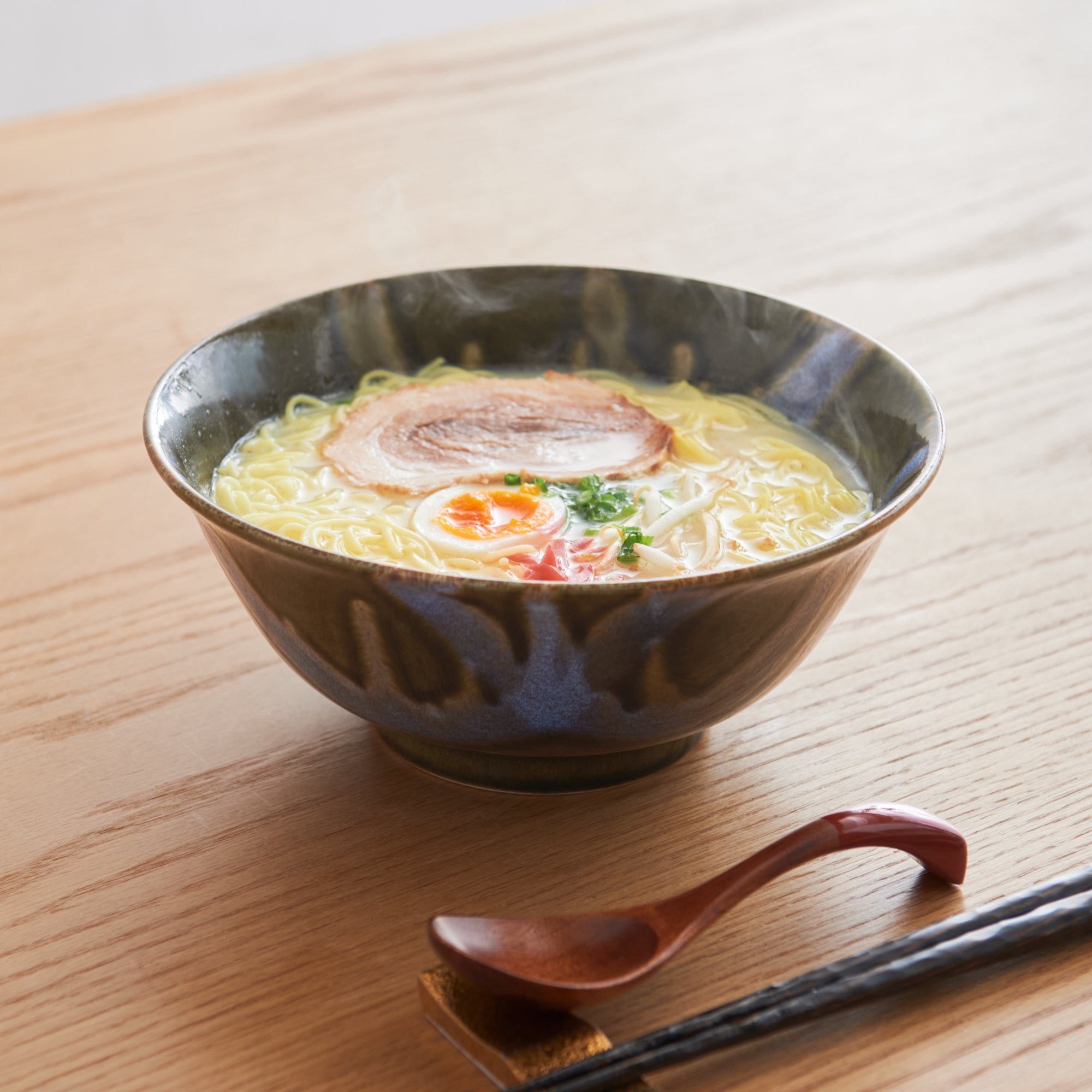 Blue Stroke Green Ramen Bowl 8.9 IN