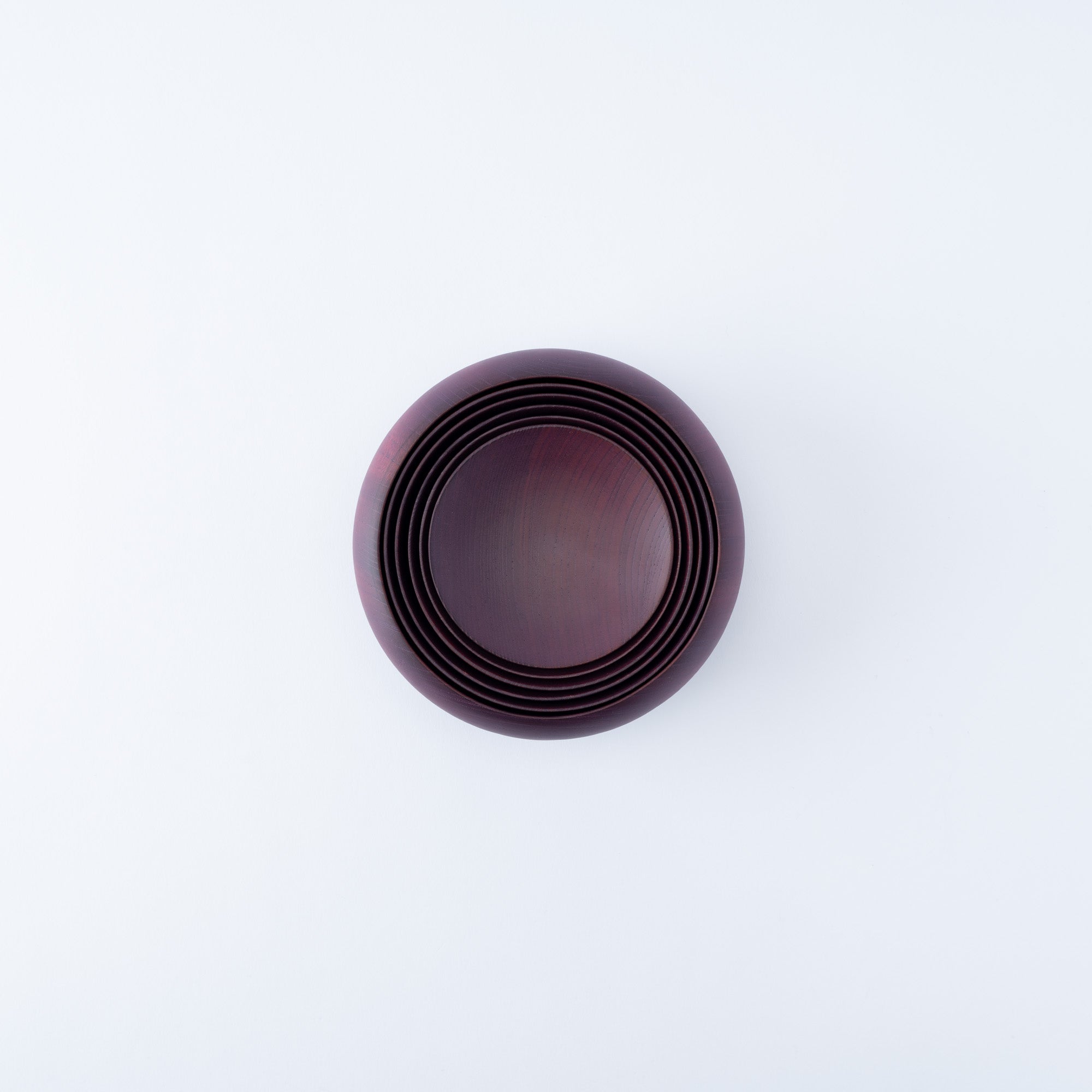 Purple Matte Wipe-lacquer Finish Oryoki Bowl Set