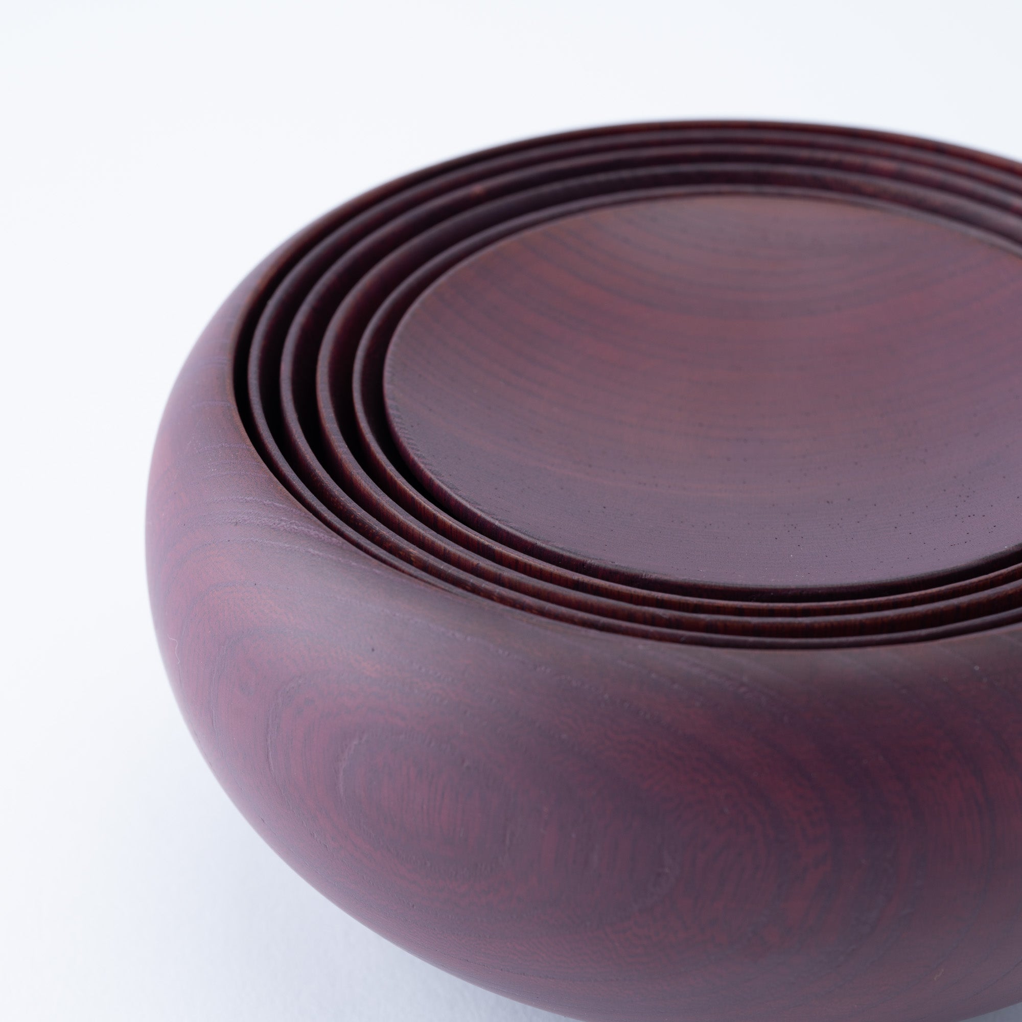 Purple Matte Wipe-lacquer Finish Oryoki Bowl Set