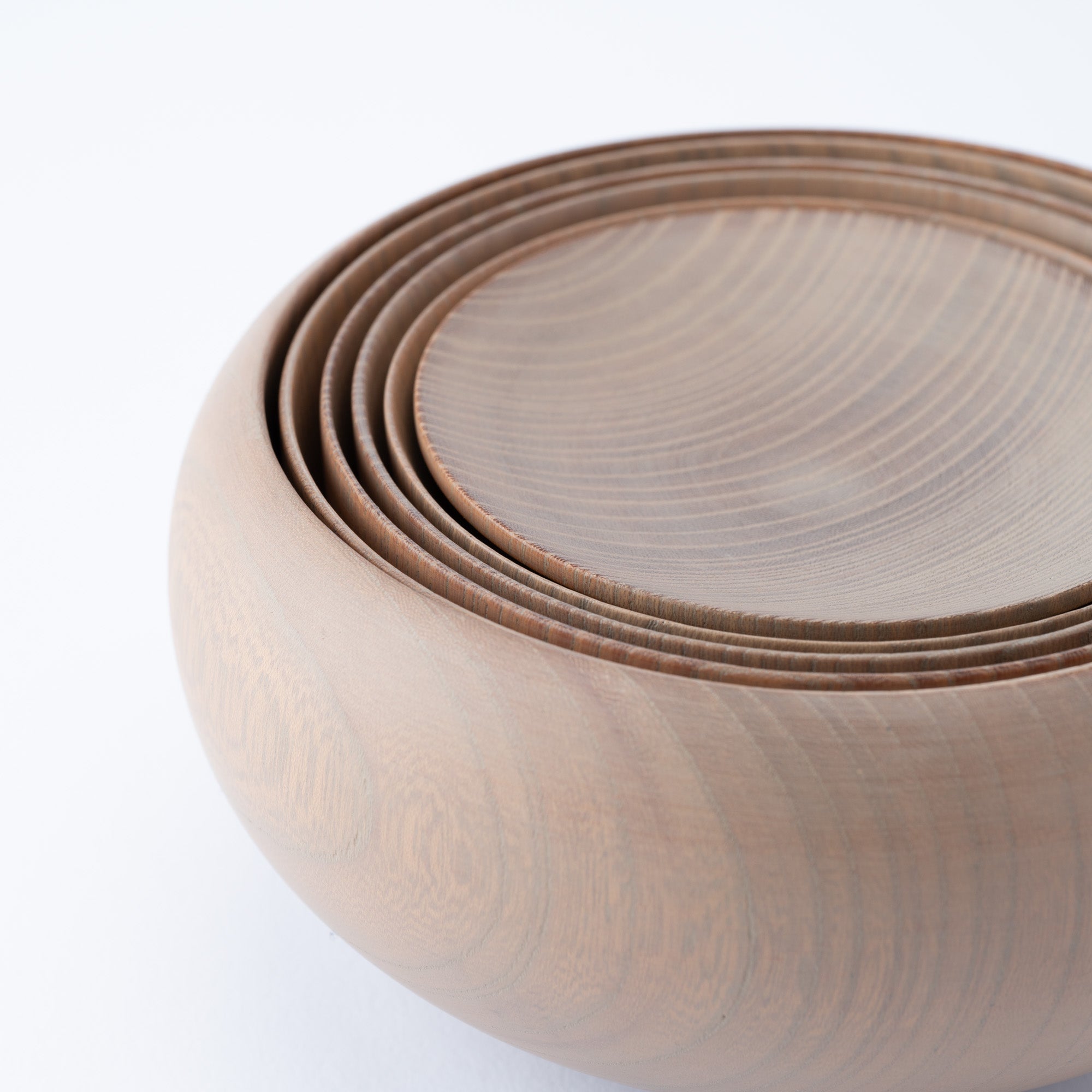 White Matte Wipe-Lacquer Finish Oryoki Bowl Set