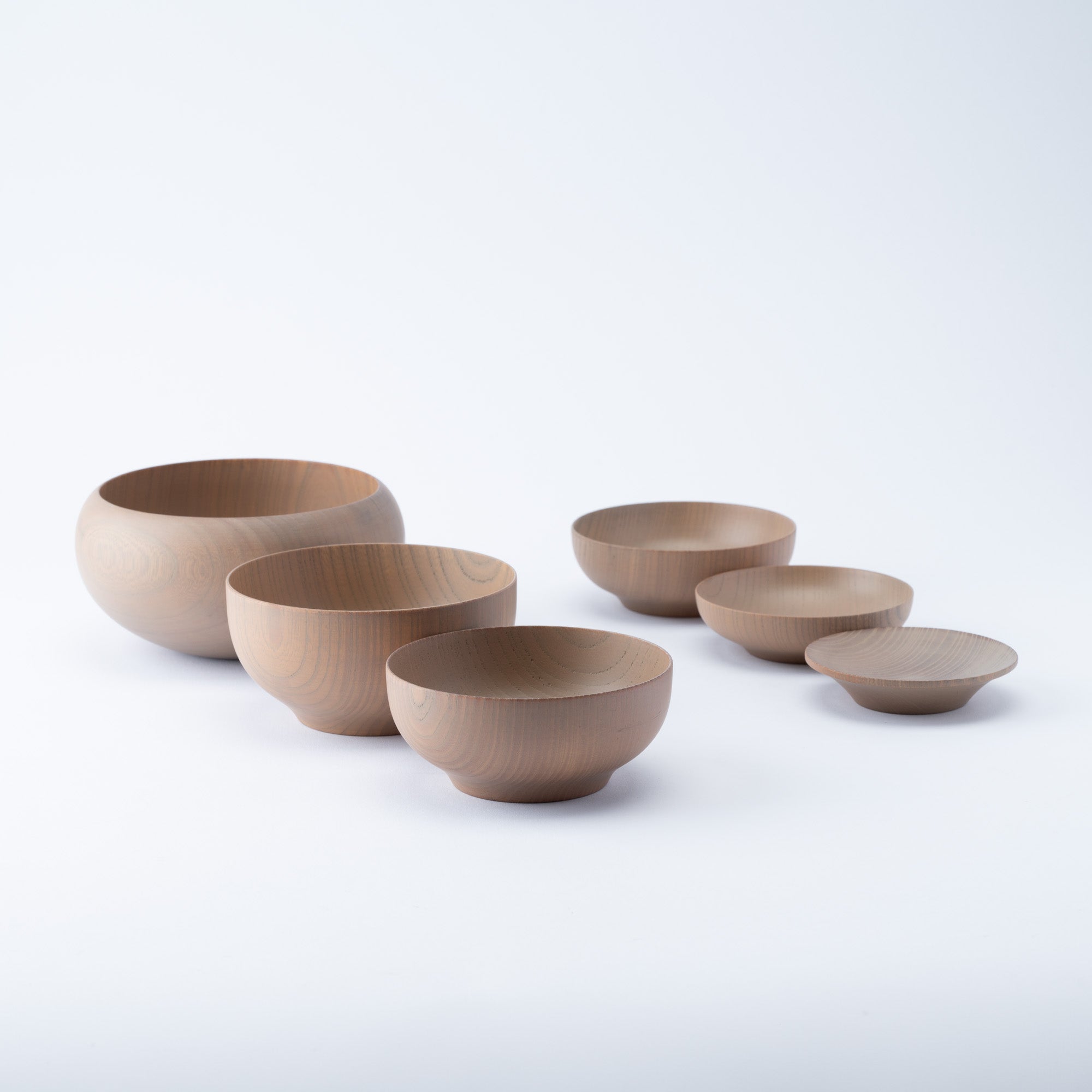 White Matte Wipe-Lacquer Finish Oryoki Bowl Set