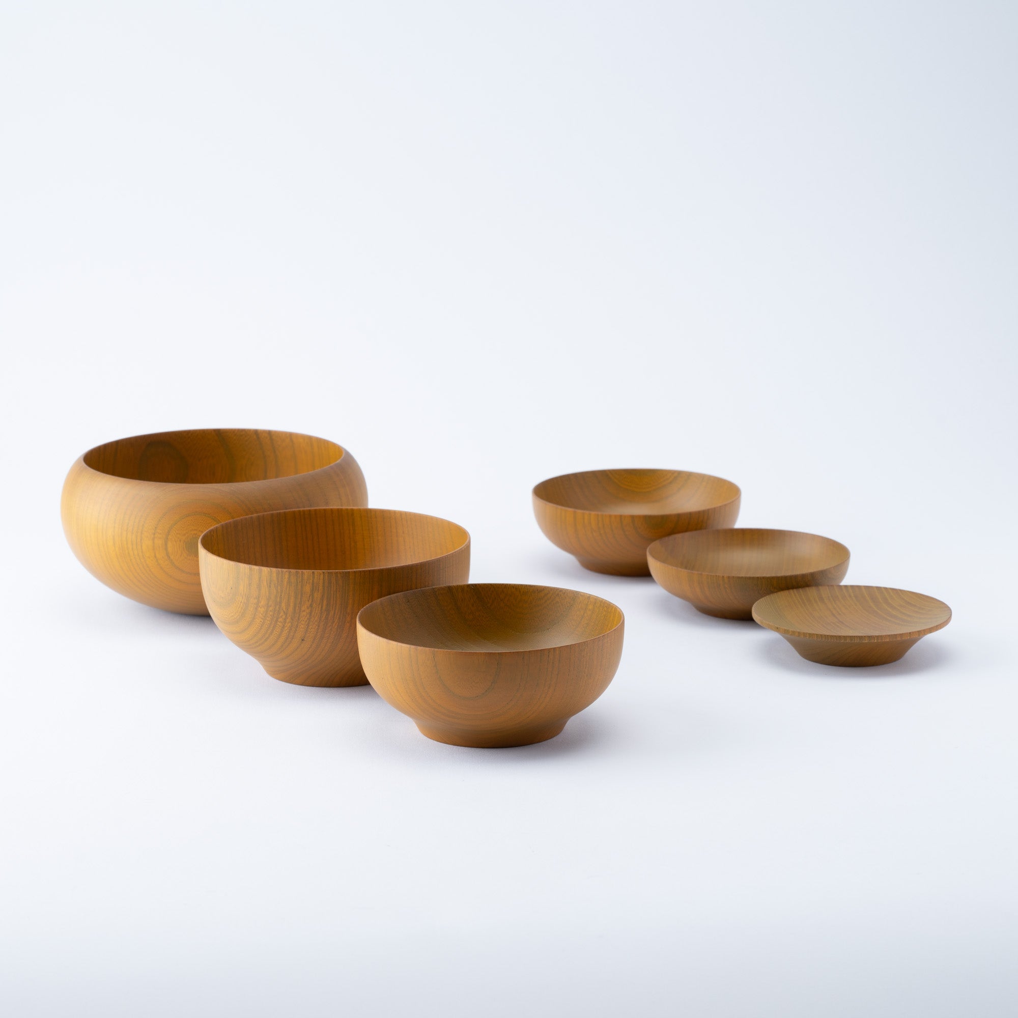Yellow Matte Wipe-Lacquer Finish Oryoki Bowl Set