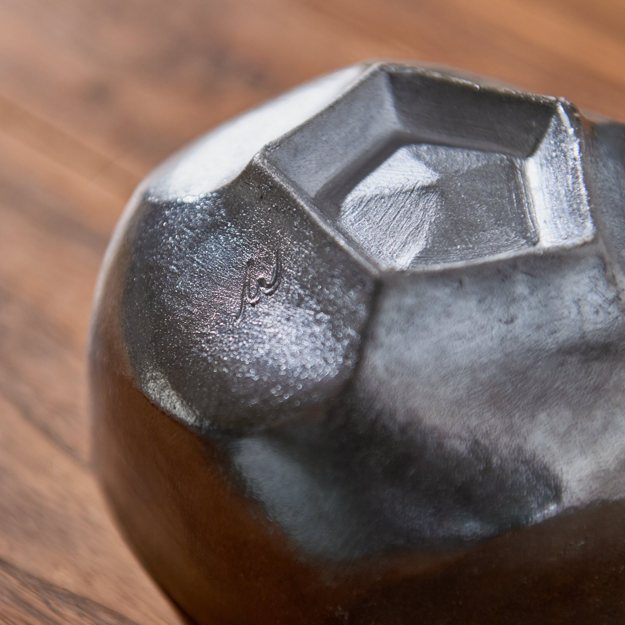 Hikidashi-Guro Five-Sided Matcha Bowl