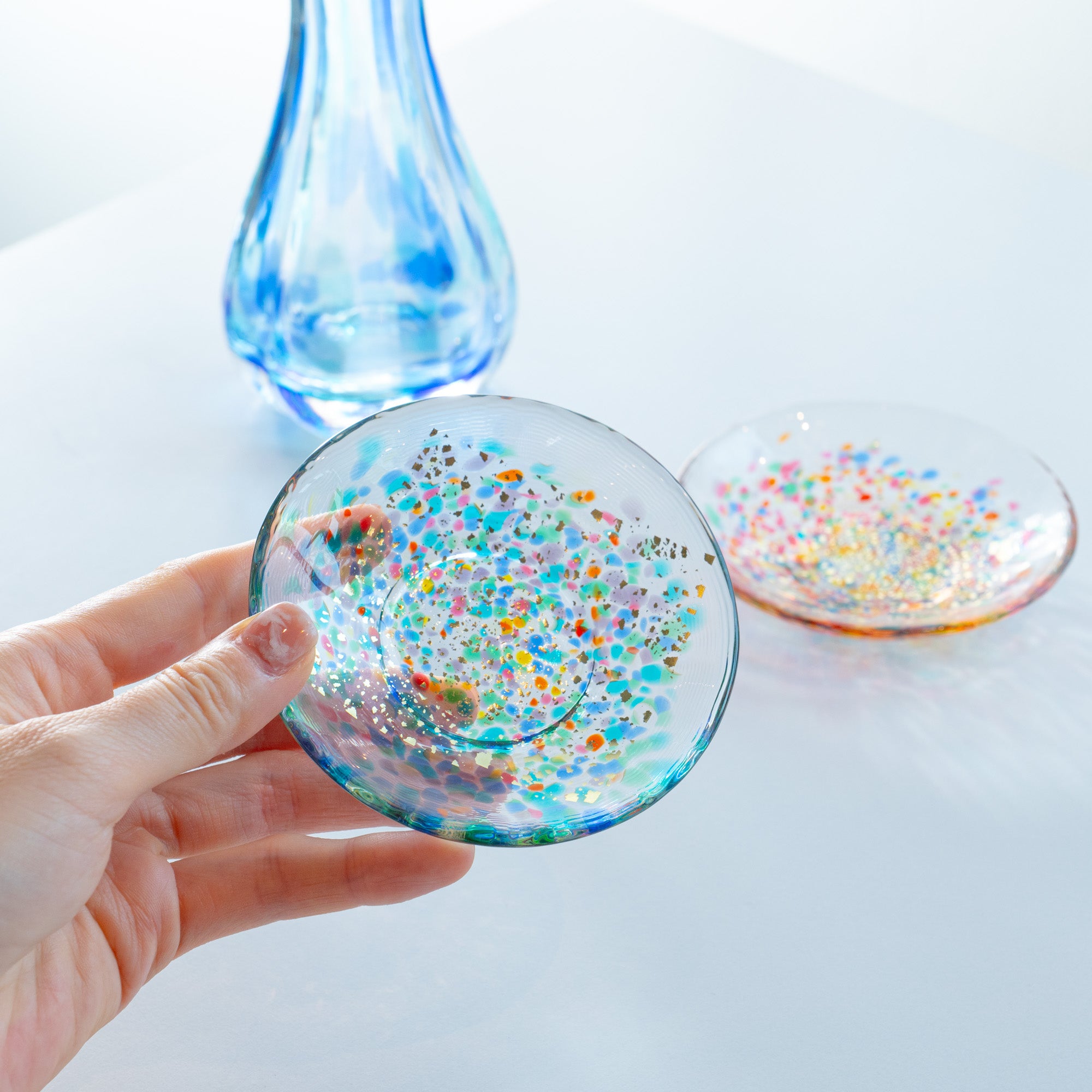 Sommerfeuerwerk-Beilagentellerpaar