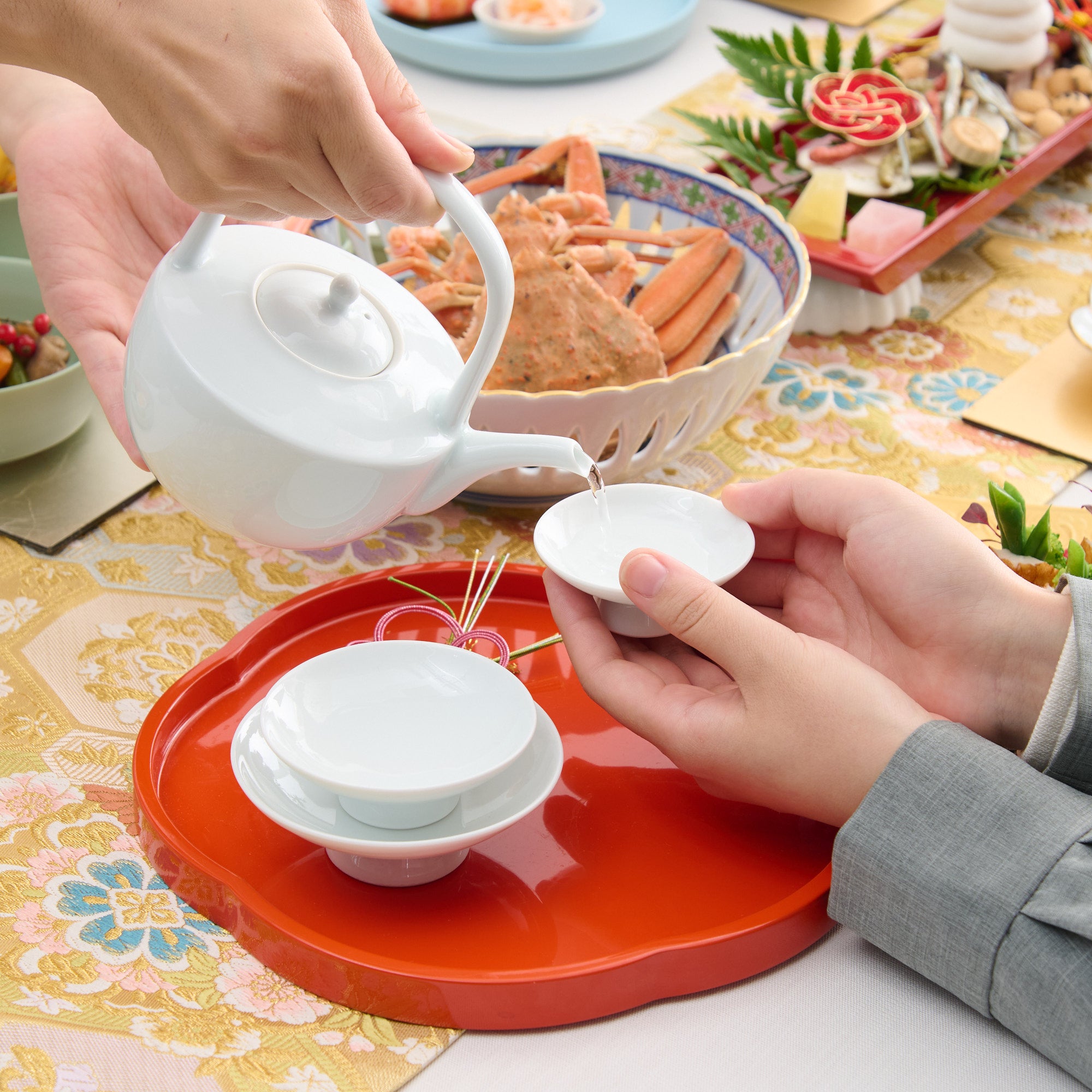 Juego de sake Toso blanco