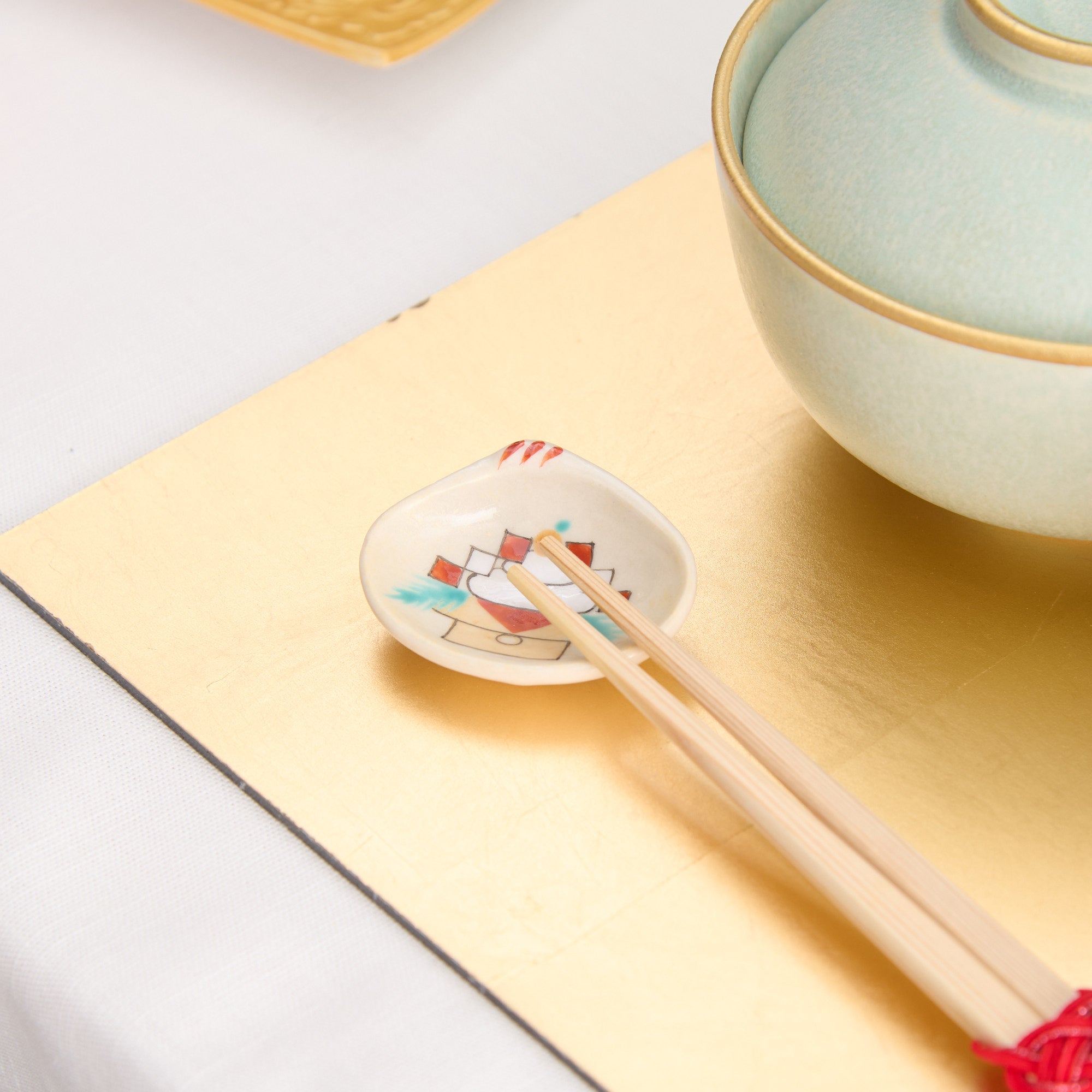 Juego de reposapalillos Kadomatsu y Kagami Mochi