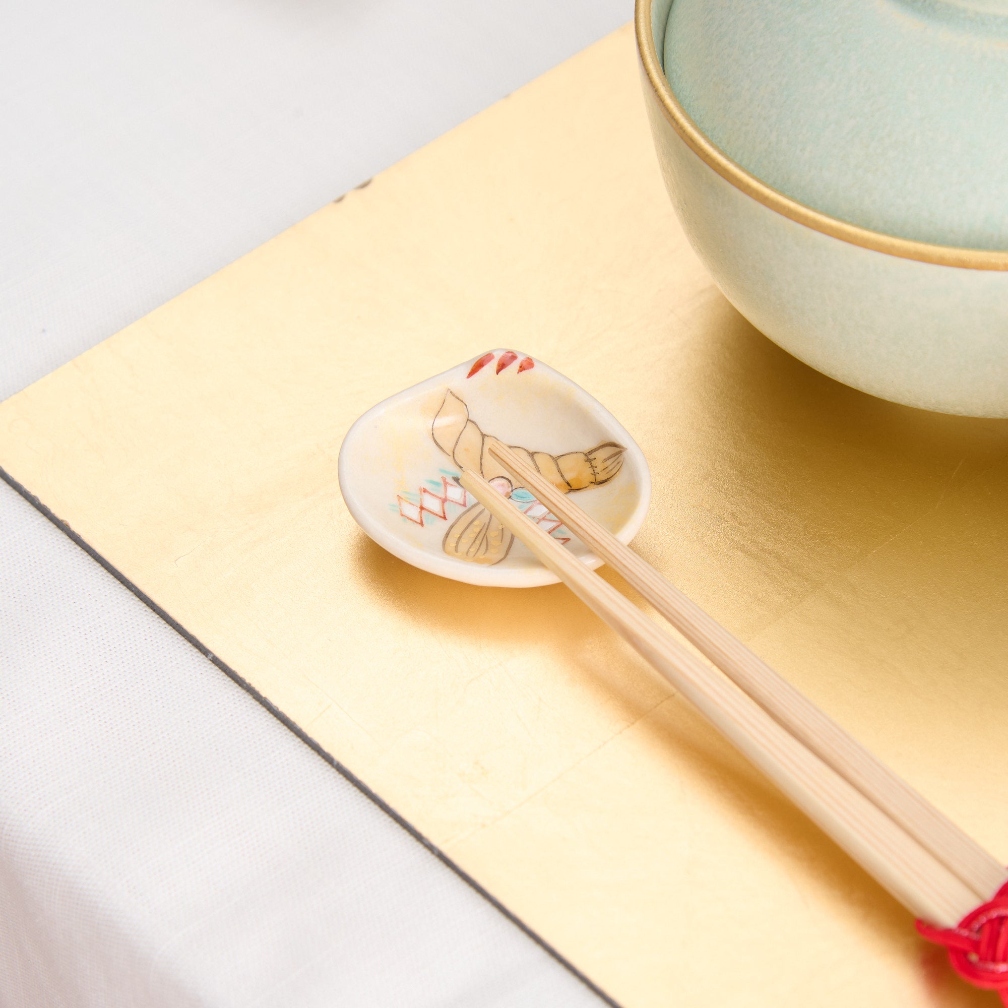 Juego de soporte para palillos Shishi-mai y Shimenawa