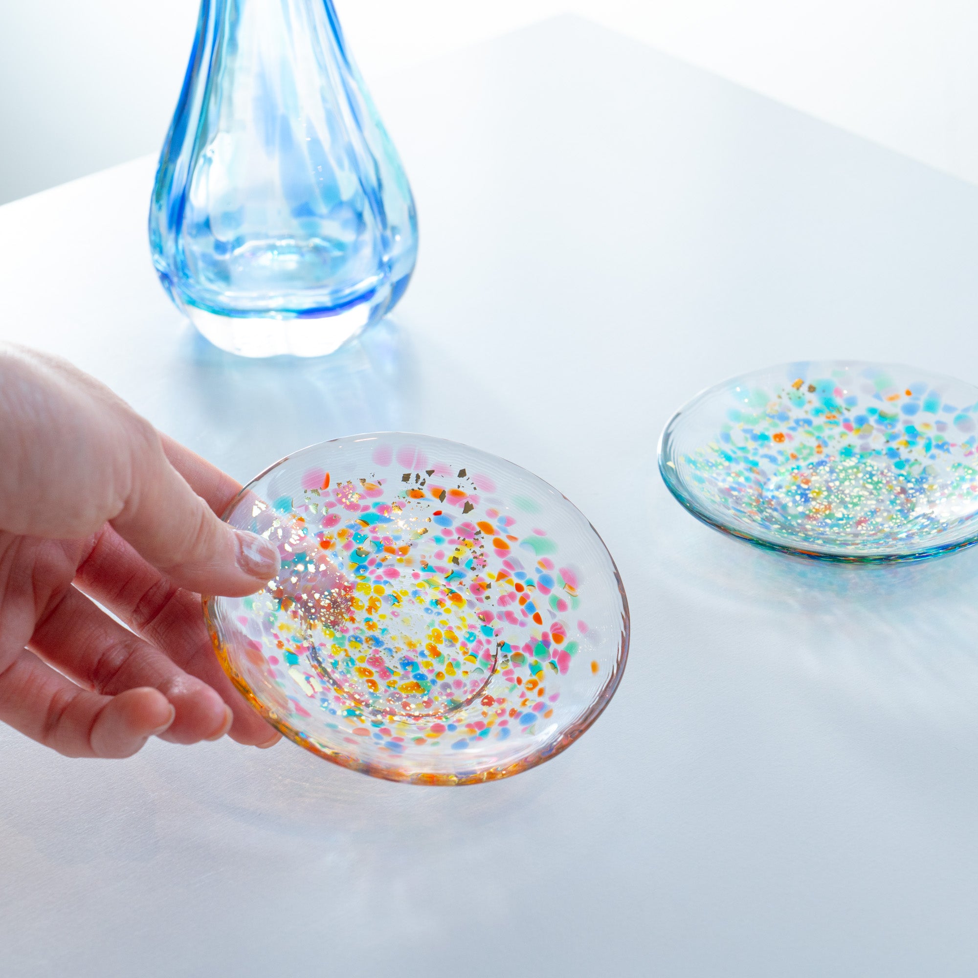 Sommerfeuerwerk-Beilagentellerpaar