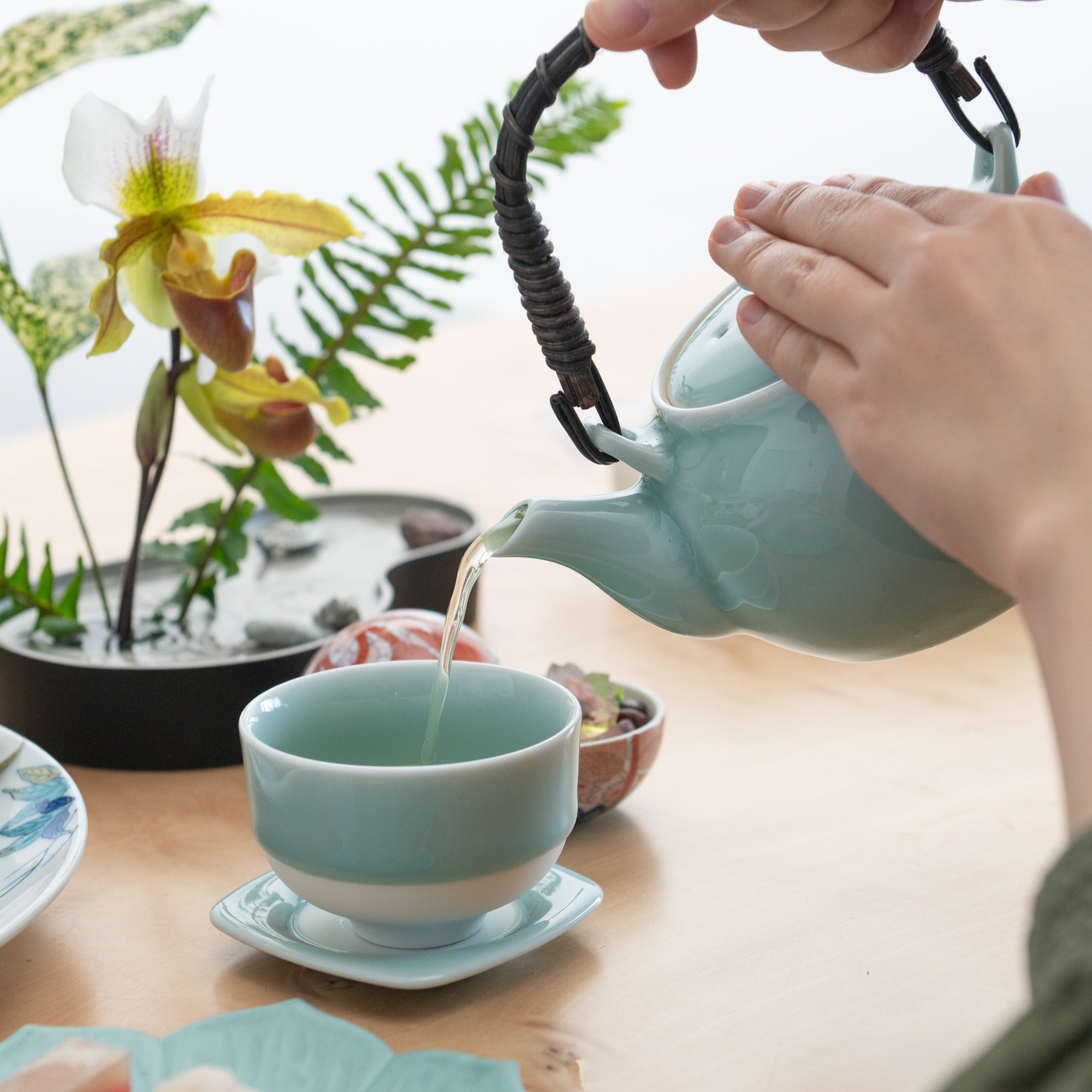Nabeshima Celadon Japanese Teapot