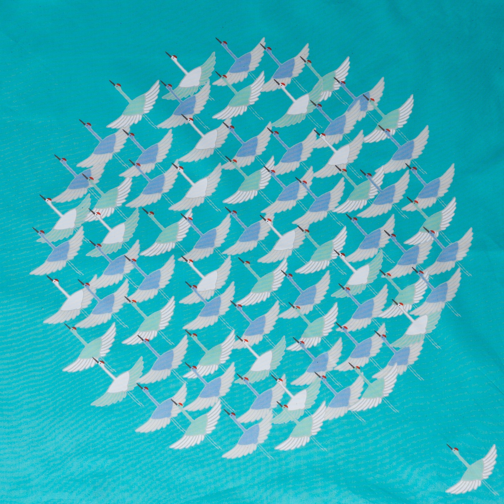Cranes Organic Cotton Furoshiki 19.7 in