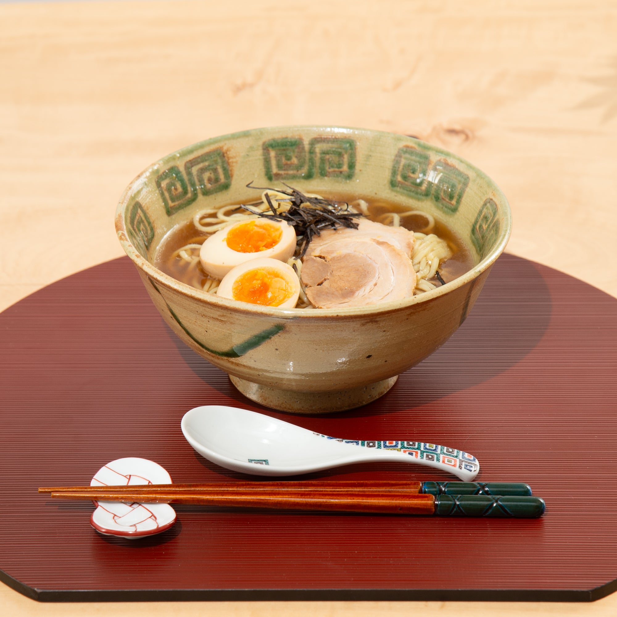 Muted Thunder Pattern Ramen Bowl 7.7 in