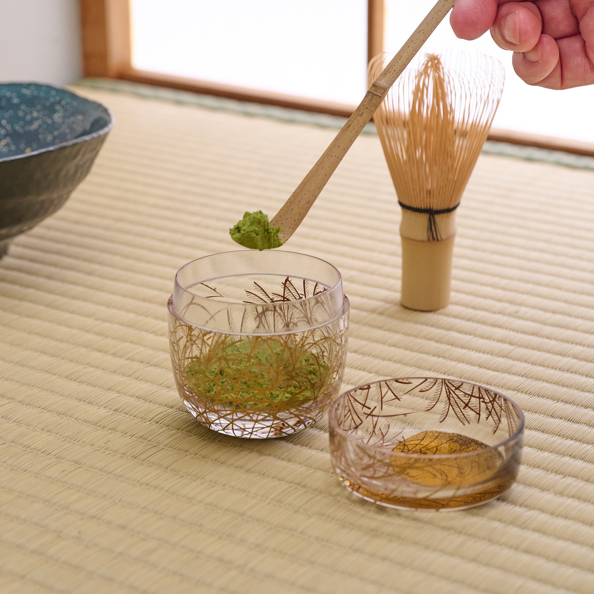 Silver Grass Under the Moon Natsume Matcha Container