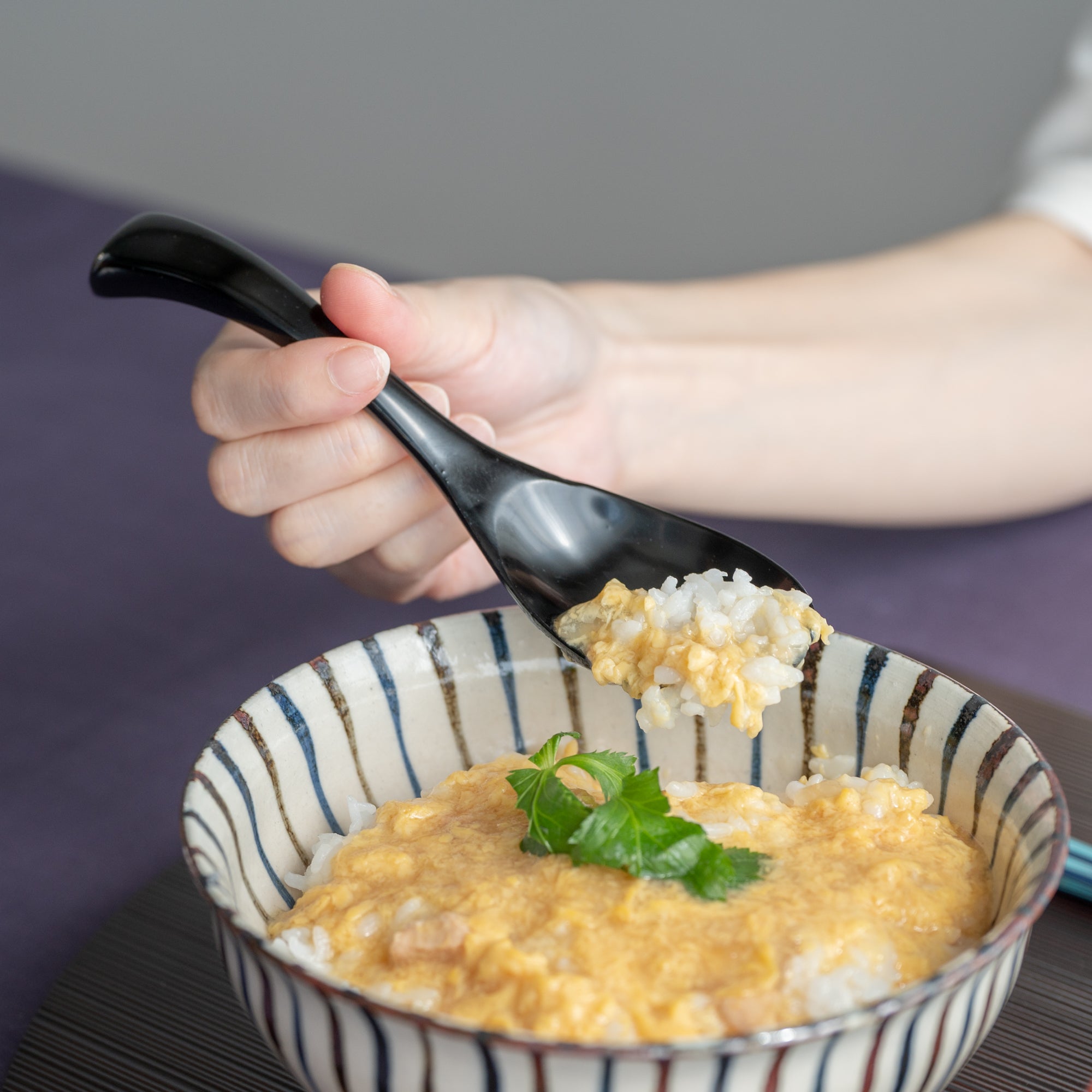 Curved Lacquered Ramen Spoon