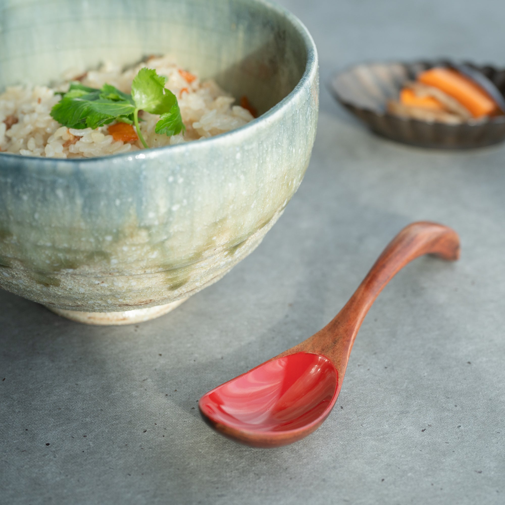 Curved Lacquered-Bowl Ramen Spoon