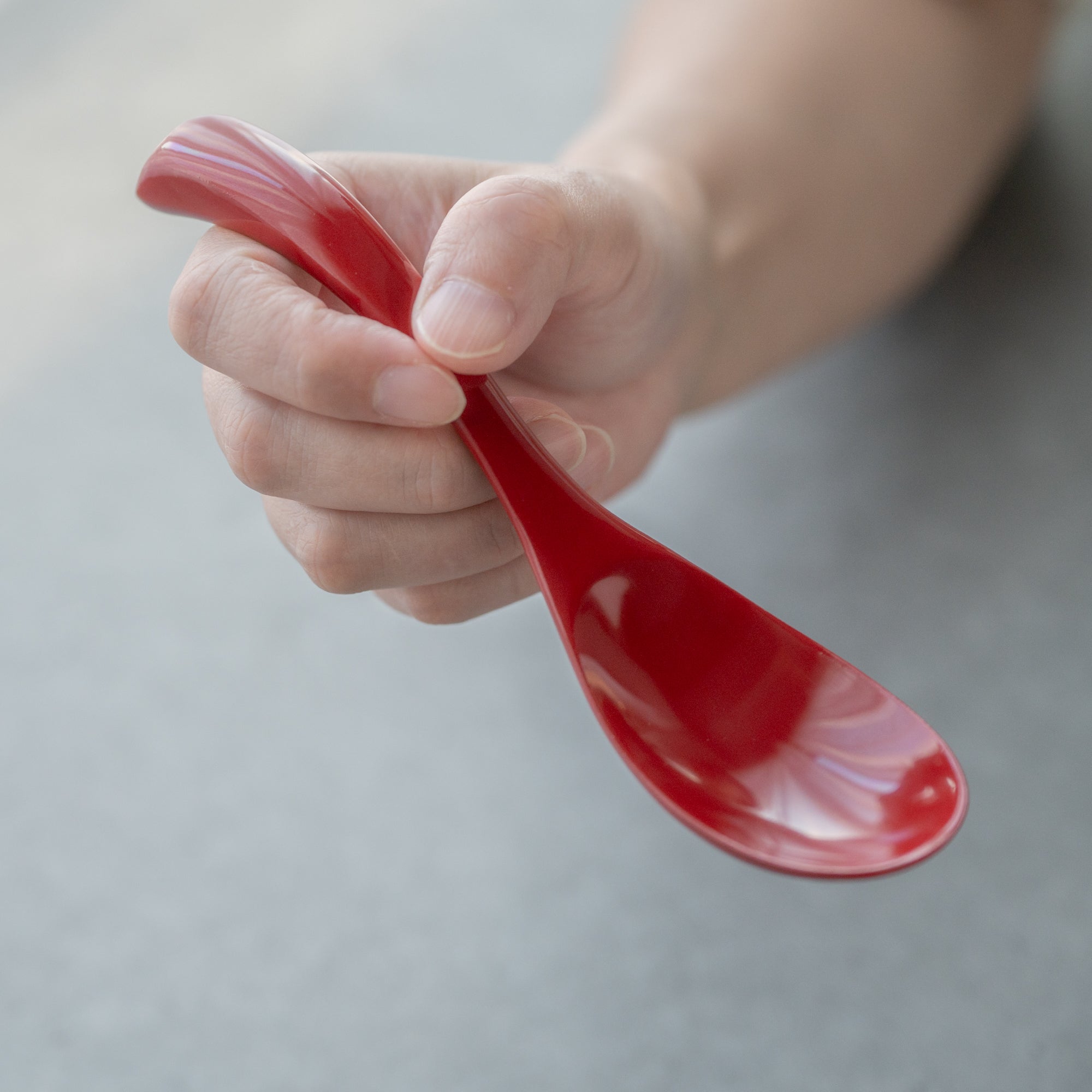 Curved Lacquered Ramen Spoon