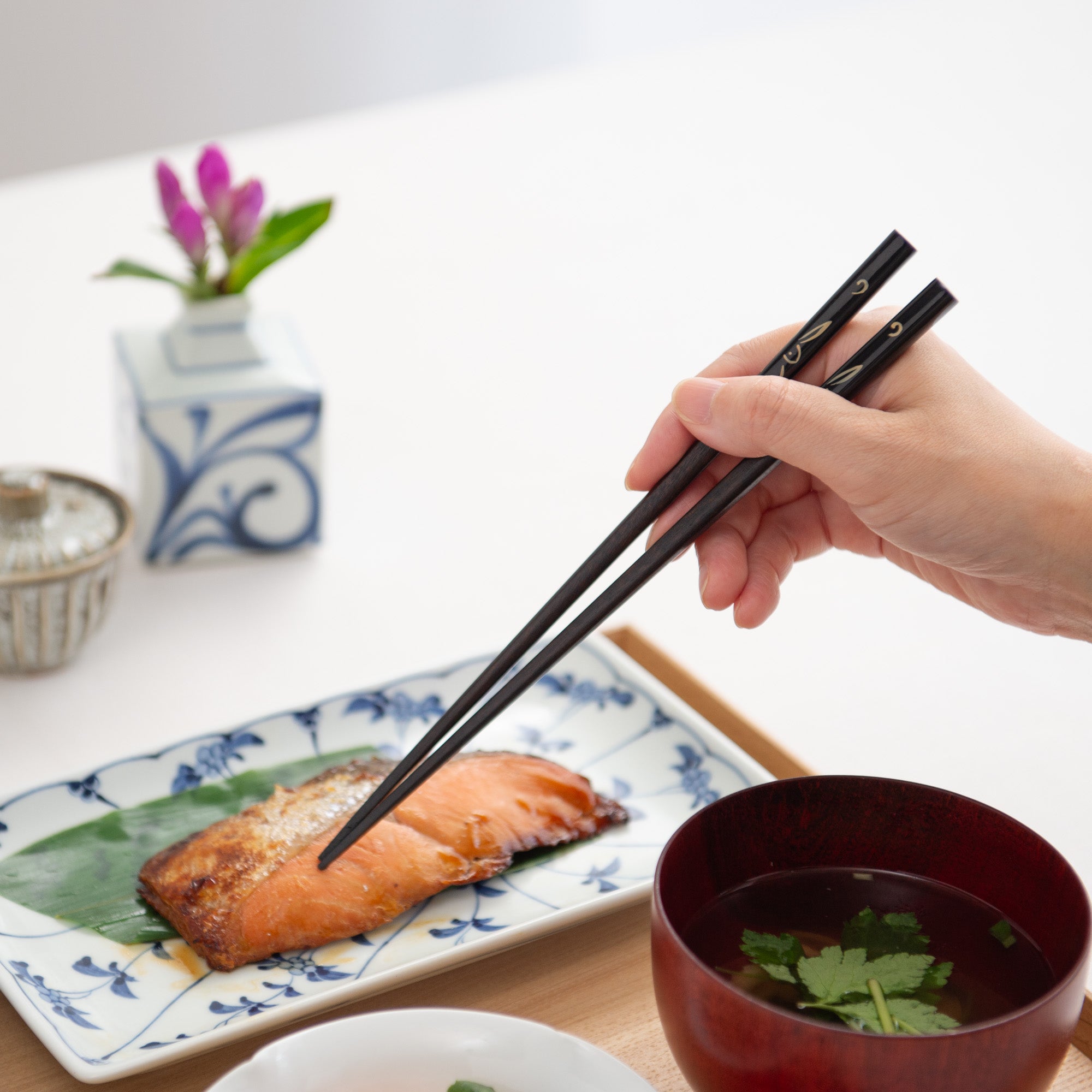 Goldenes Kaninchen-Essstäbchen-Paar-Set