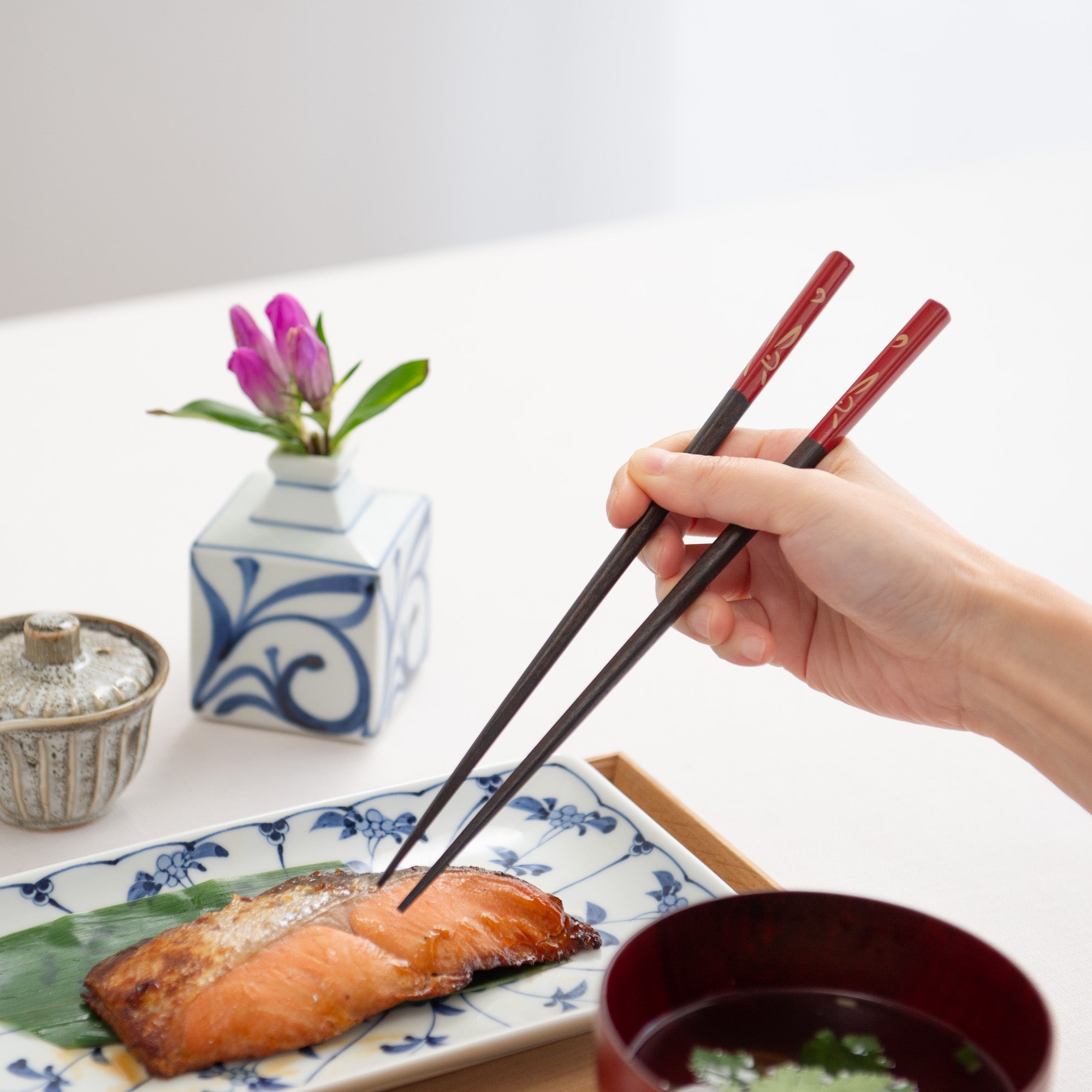 Goldenes Kaninchen-Essstäbchen-Paar-Set