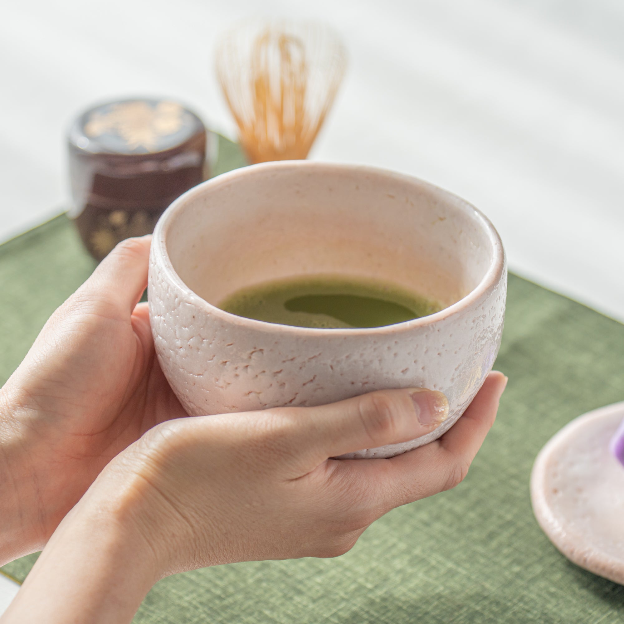 Shino Blush Matcha Bowl