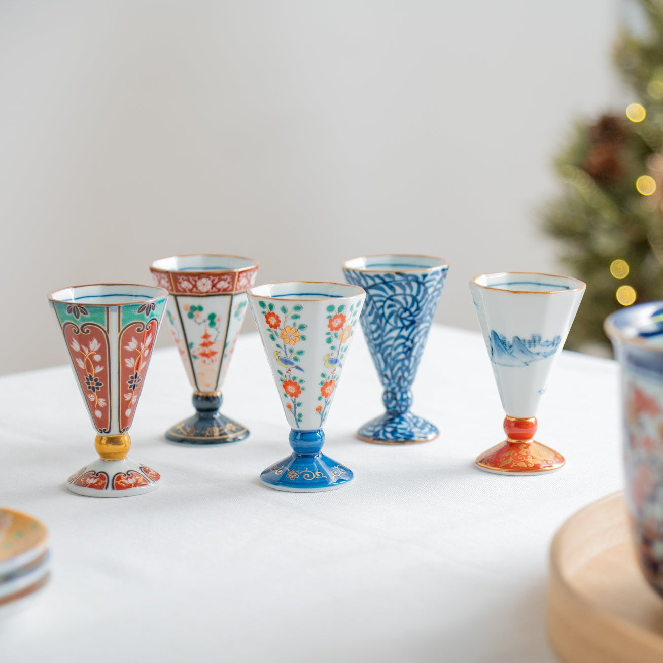 Old Imari Ochoko Sake Cup Set