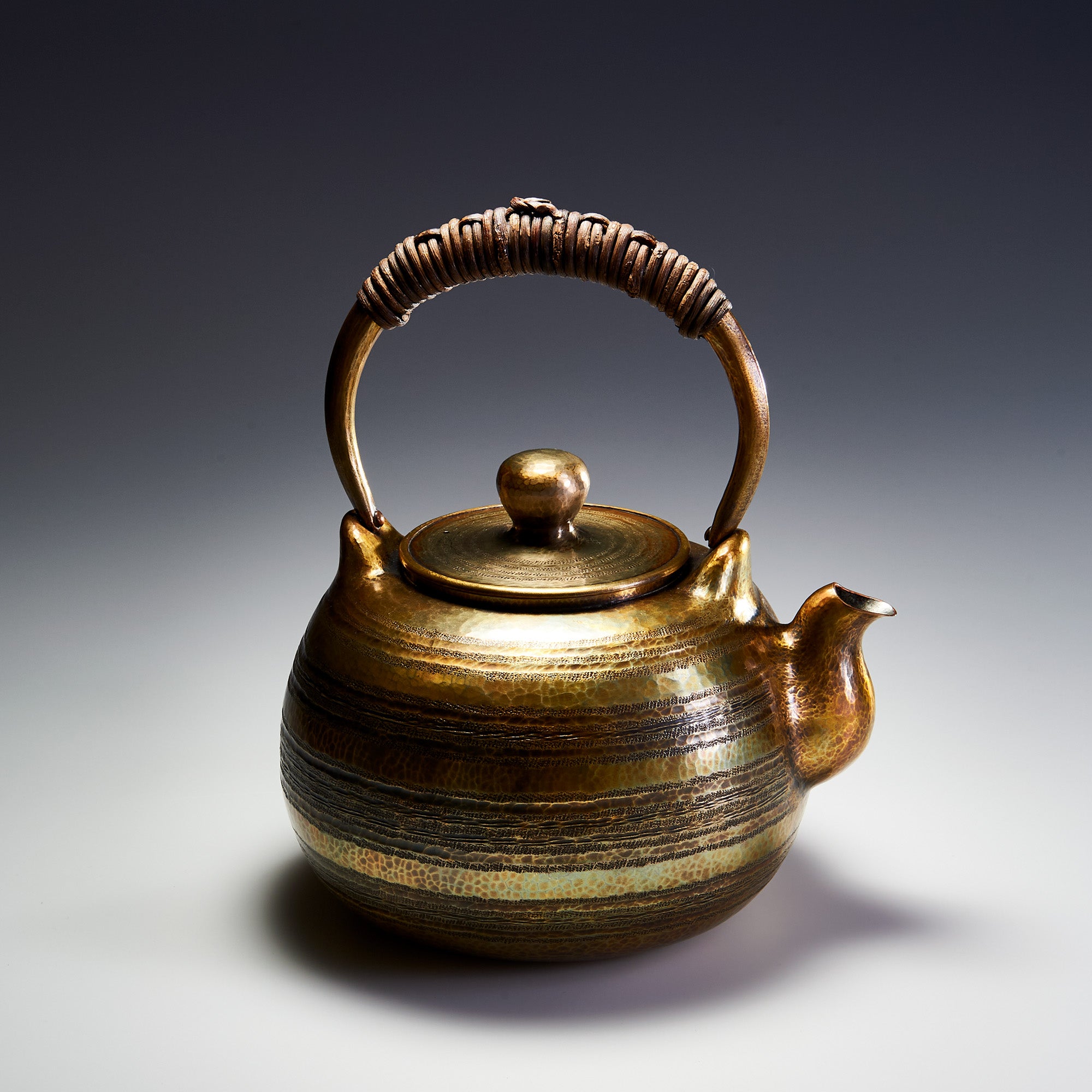 Golden Patina Hammered Kettle