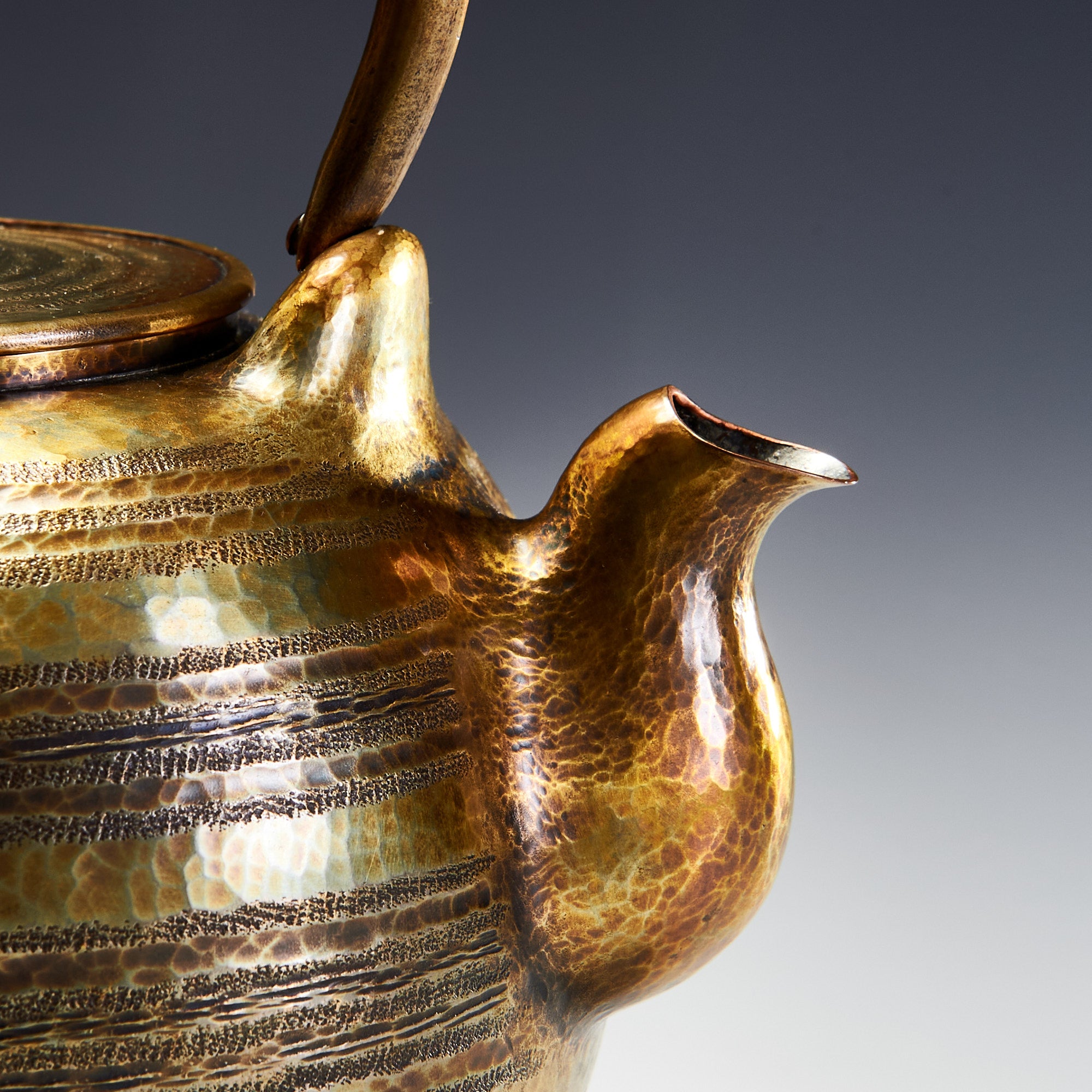 Golden Patina Hammered Kettle