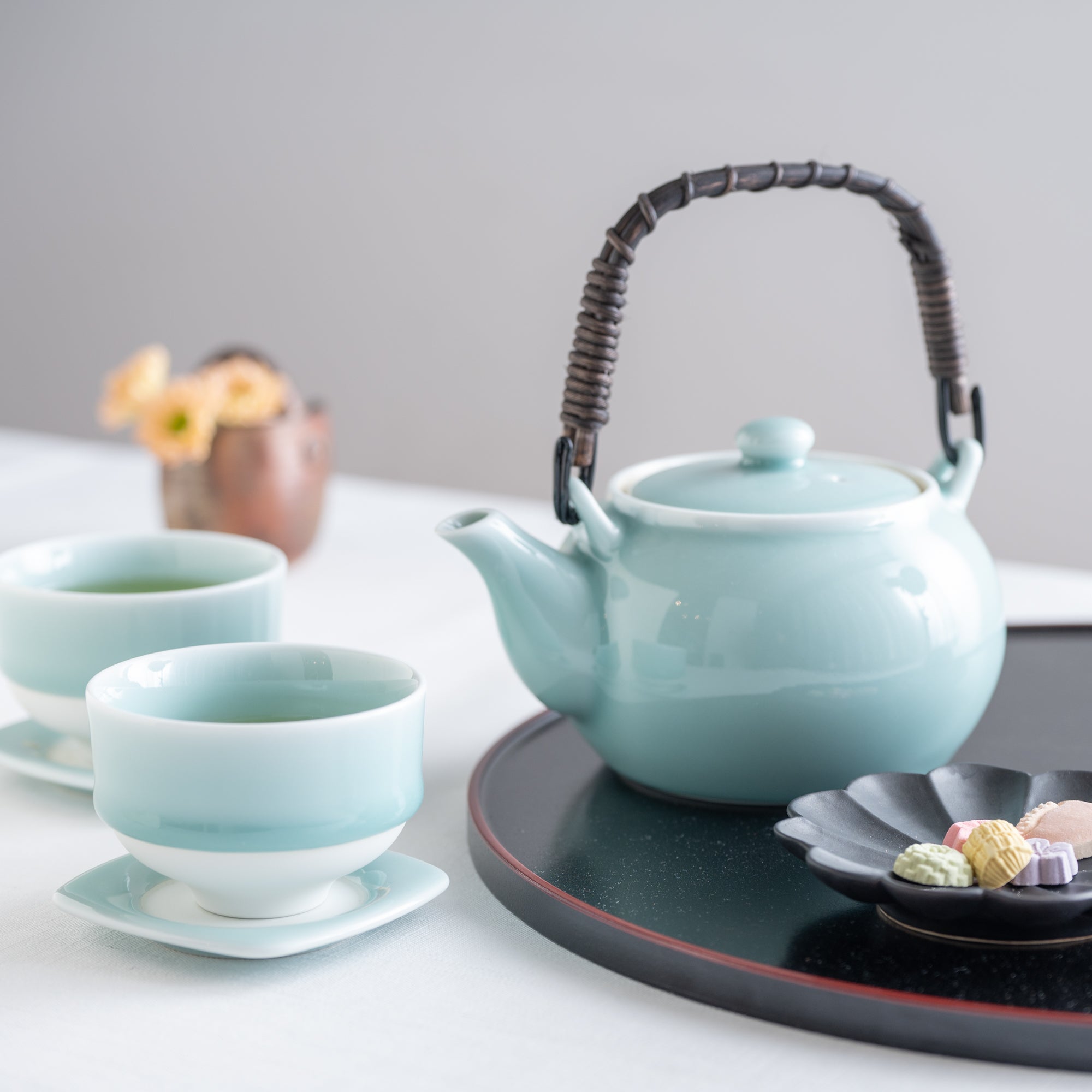 Nabeshima Celadon Japanese Teapot
