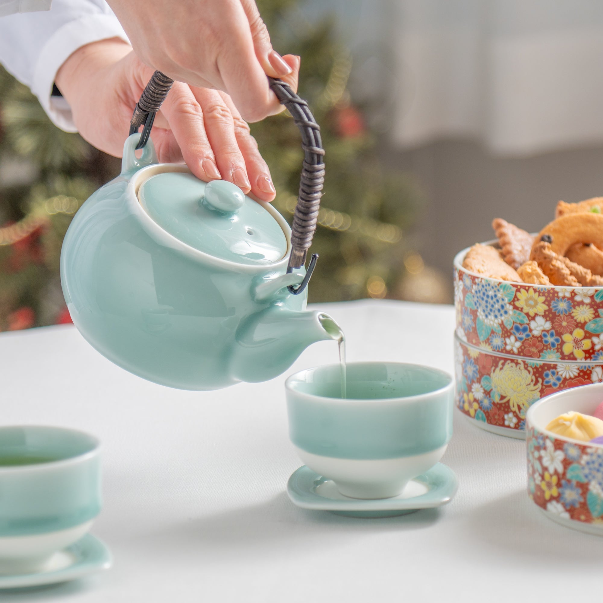 Nabeshima Celadon Japanese Teapot