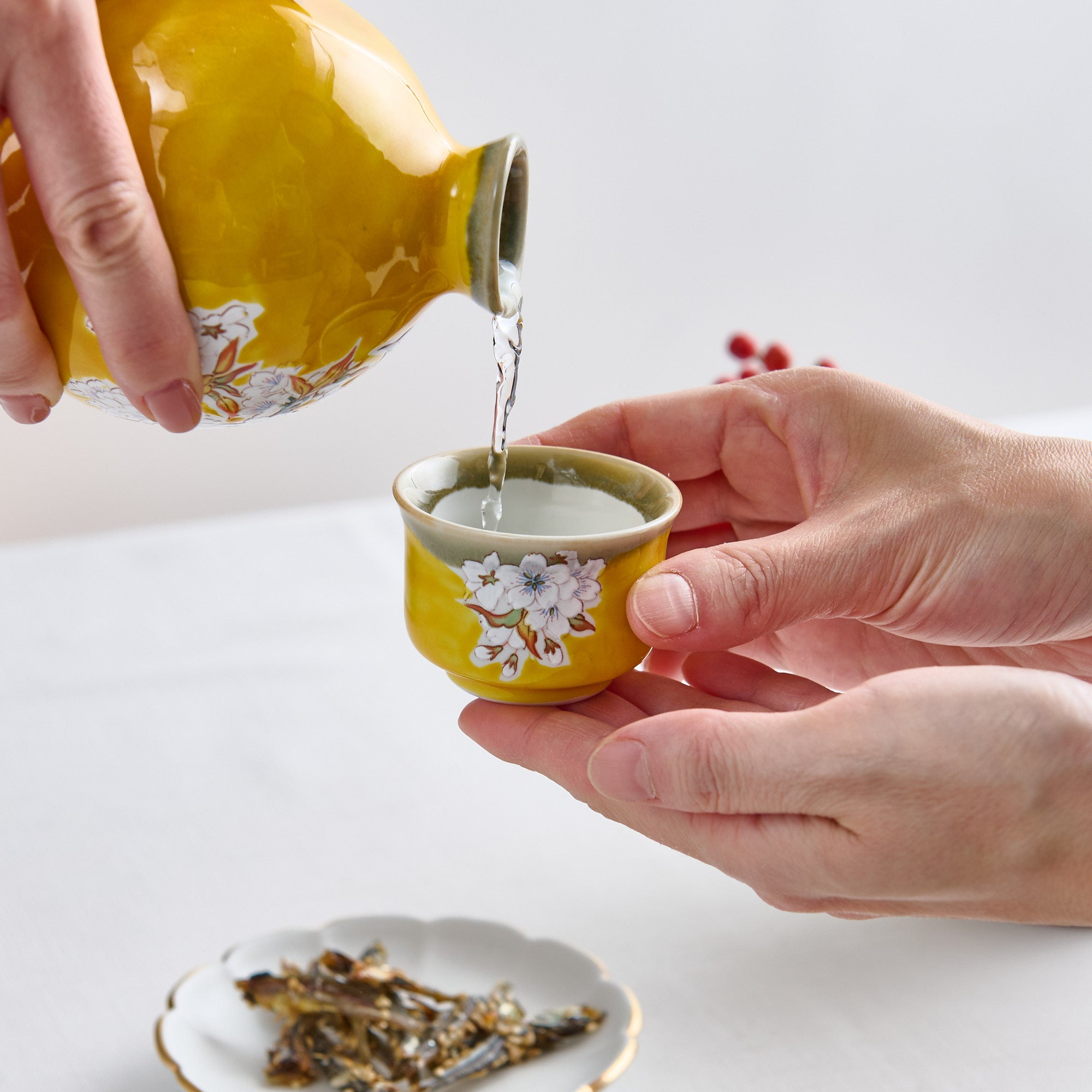 Set de sake Yoshidaya Sakura y Bird