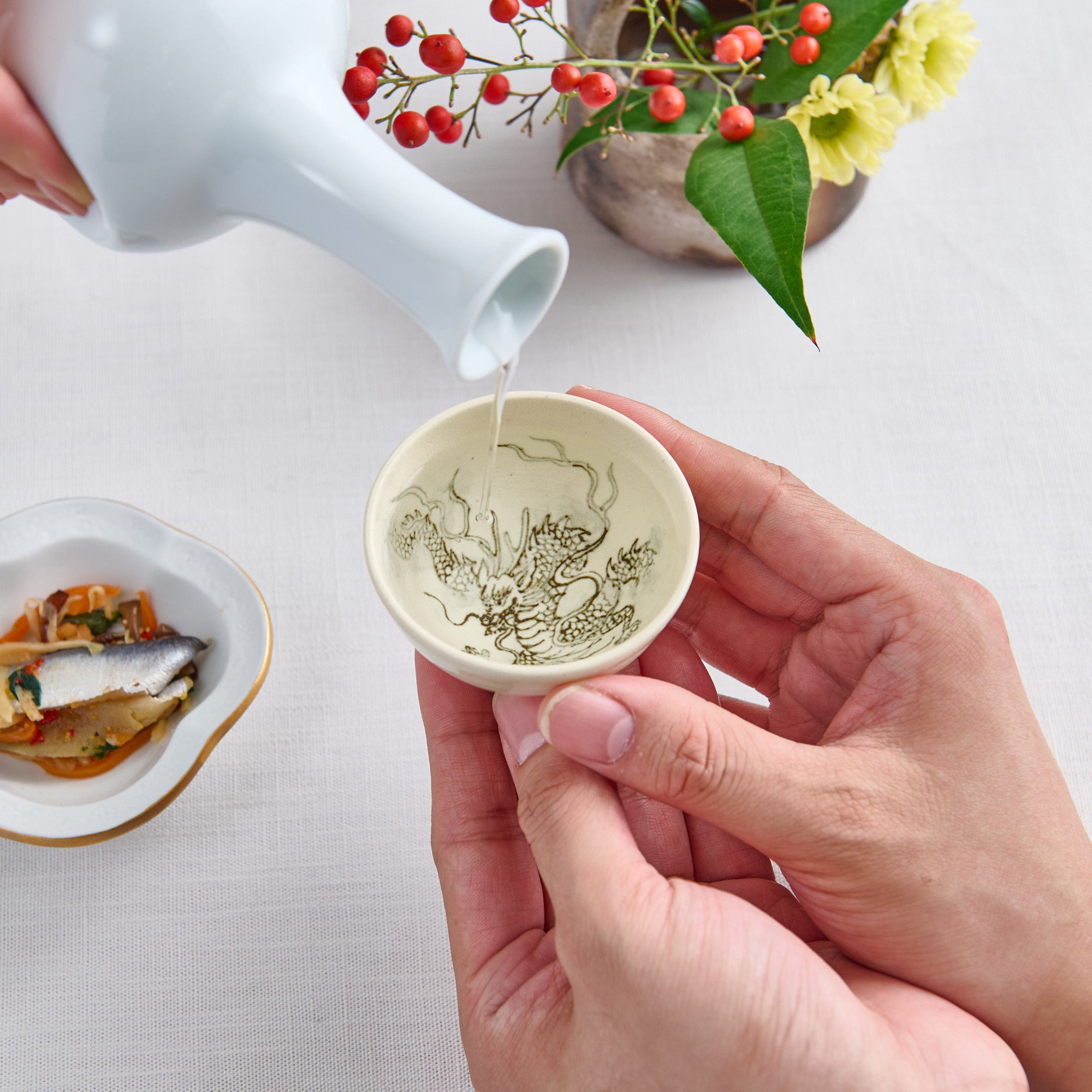 Black Dragon Guinomi Sake Cup