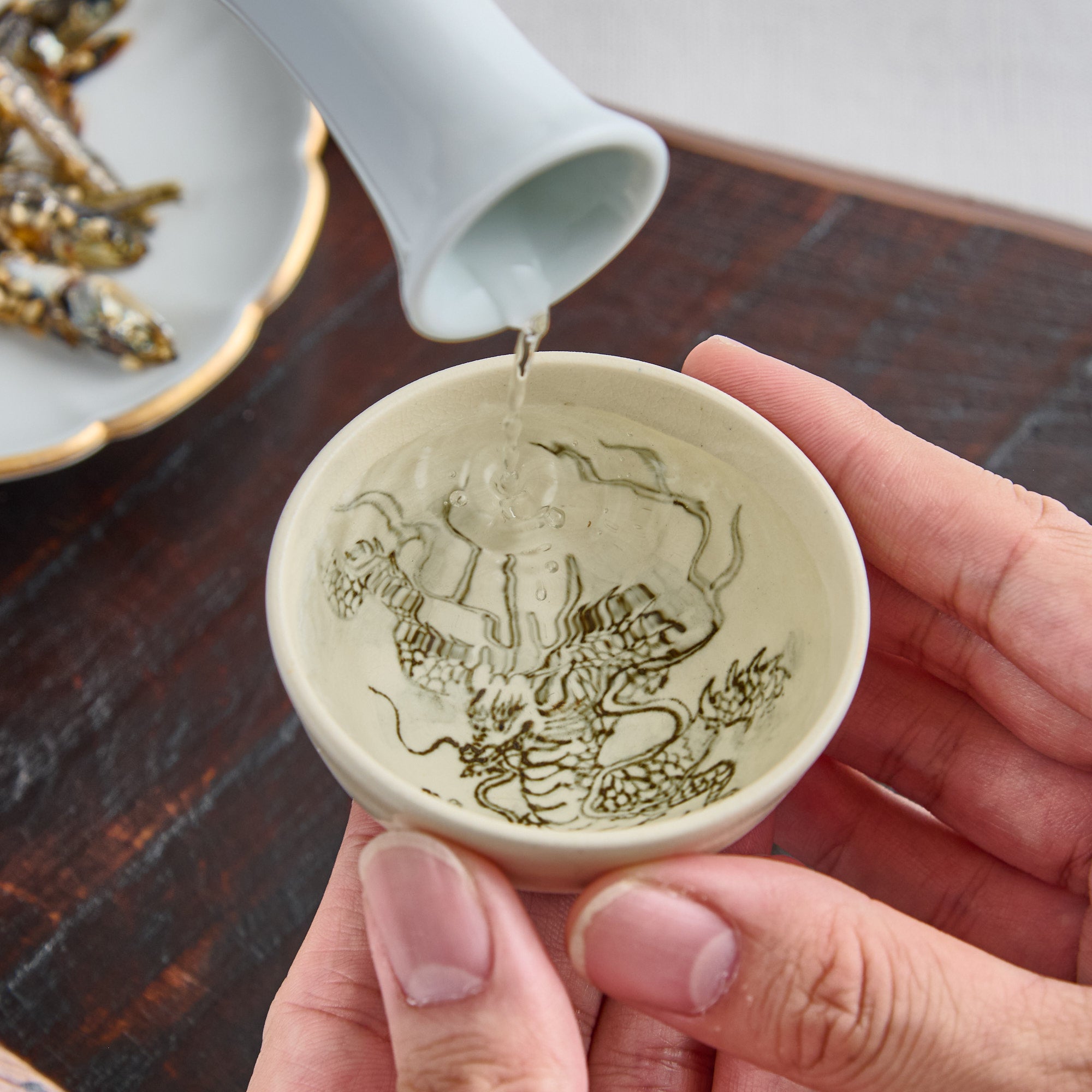 Black Dragon Guinomi Sake Cup