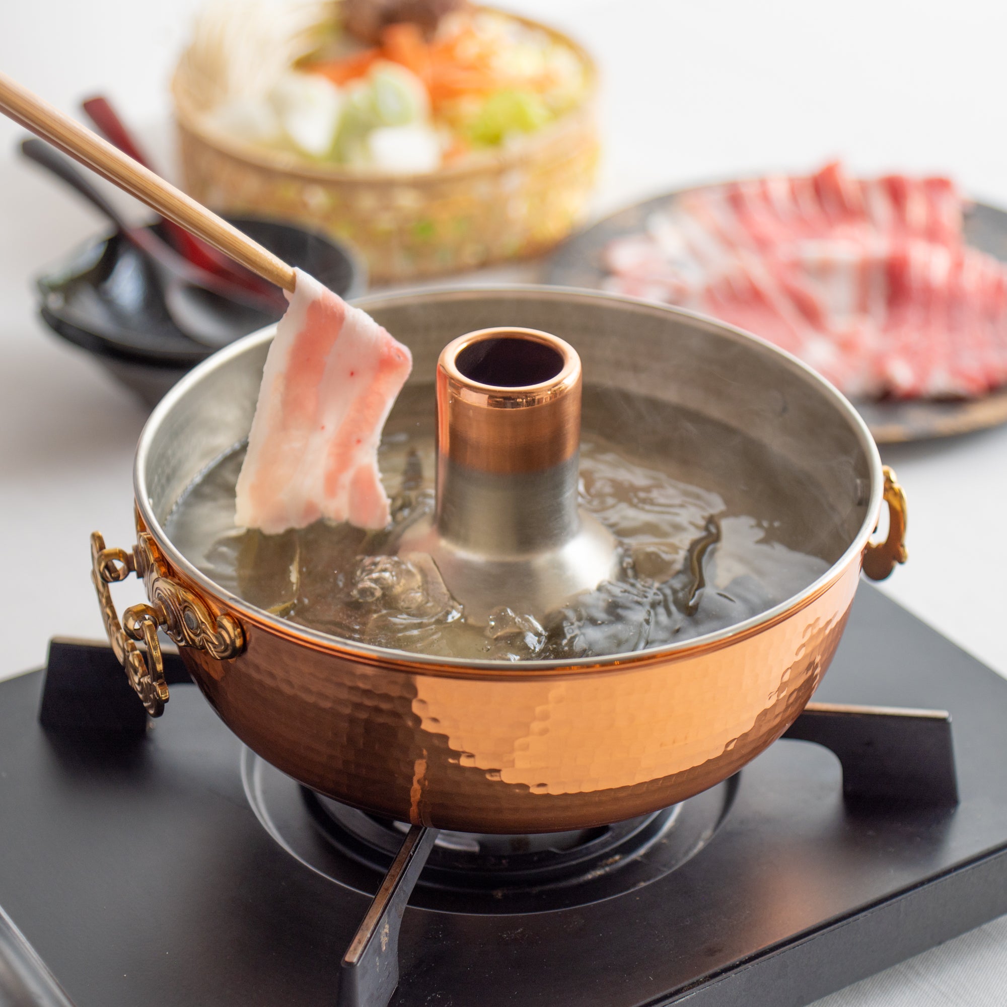 Copper Shabu Shabu Pot with Lid