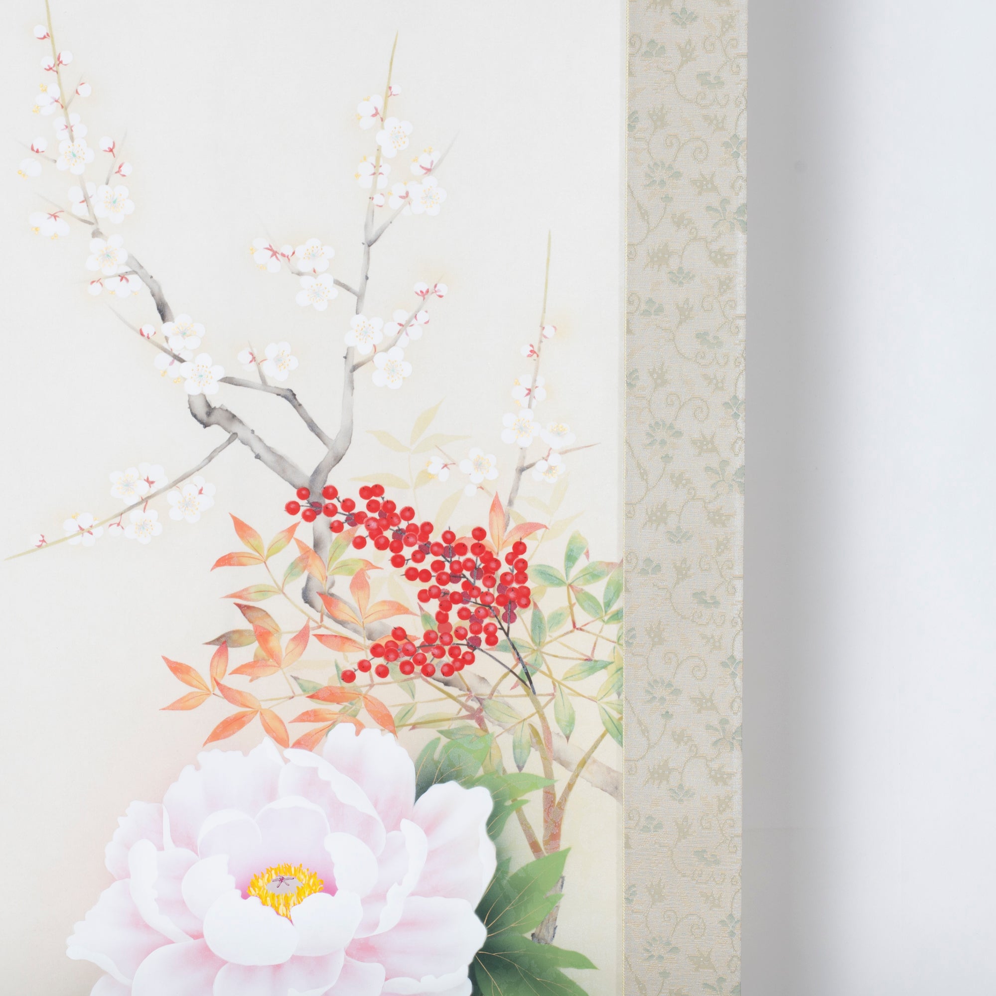 Flowers of the Four Seasons Kakejiku Hanging Scroll