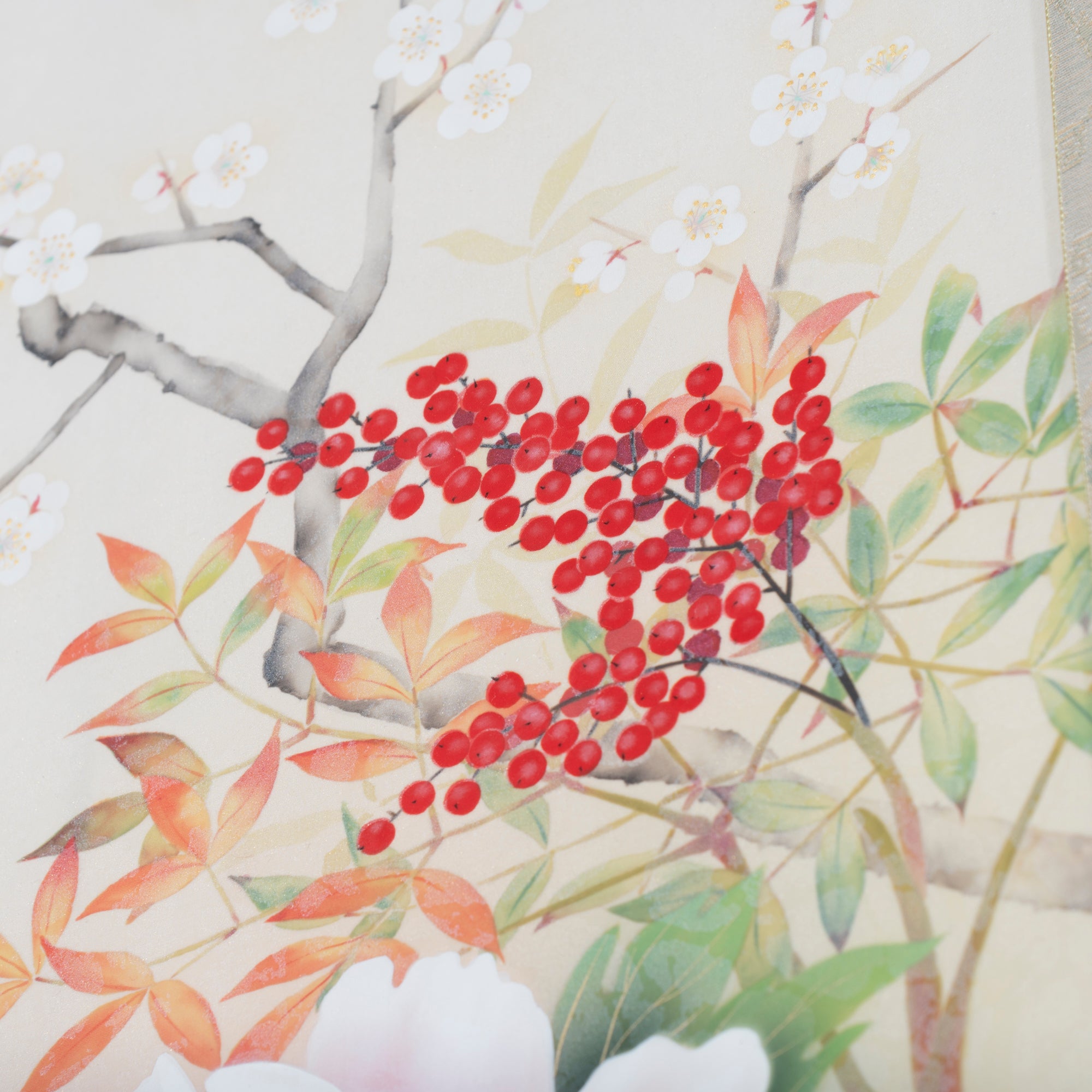 Flowers of the Four Seasons Kakejiku Hanging Scroll