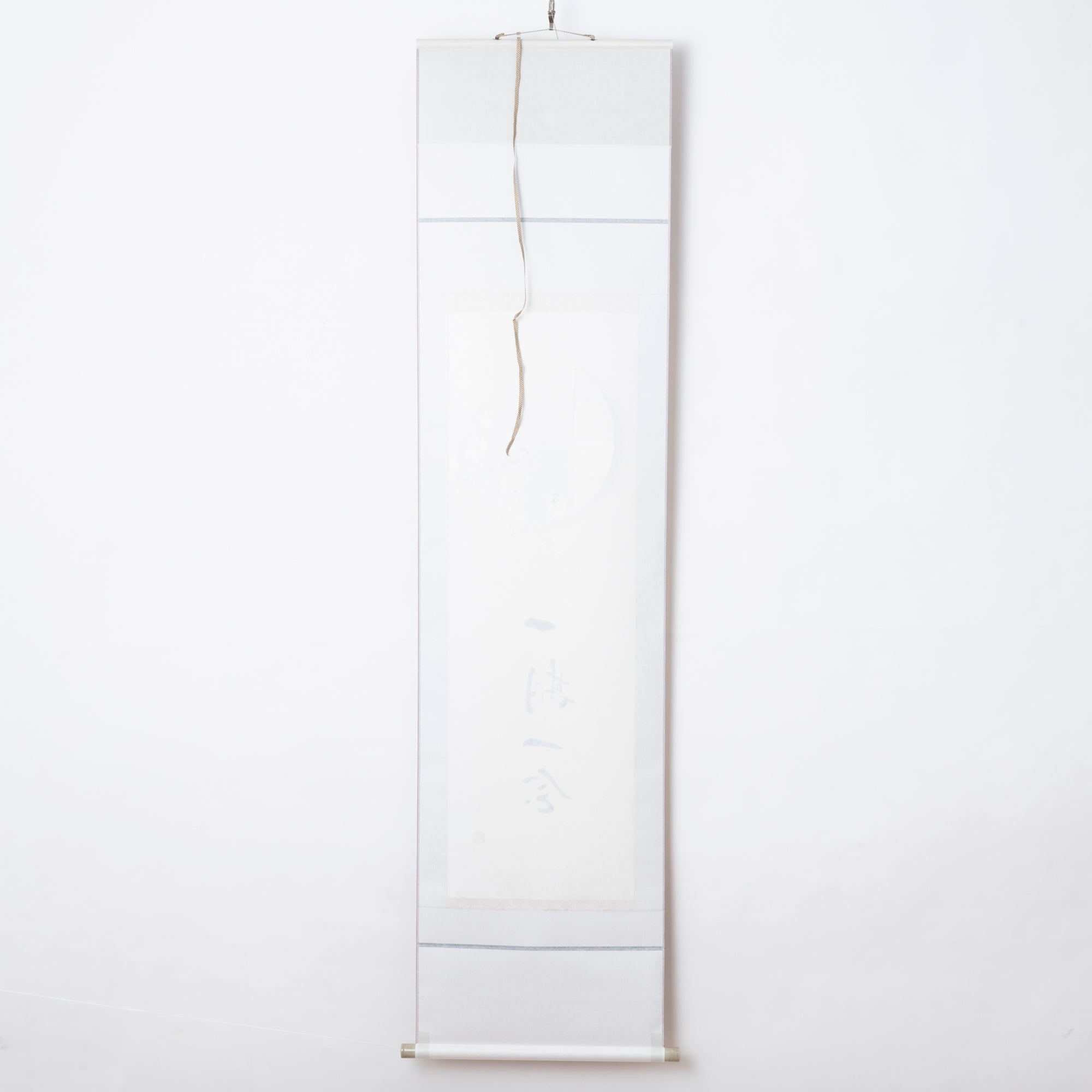 Sparrows and Sakura with Calligraphy Kakejiku Hanging Scroll