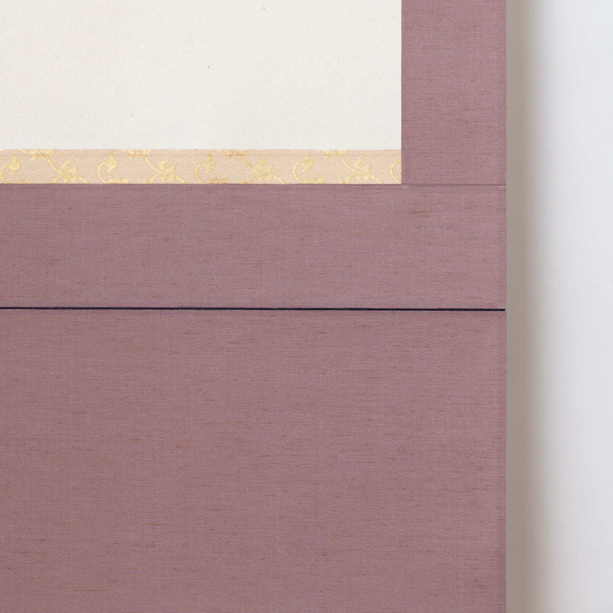 Sparrows and Sakura with Calligraphy Kakejiku Hanging Scroll